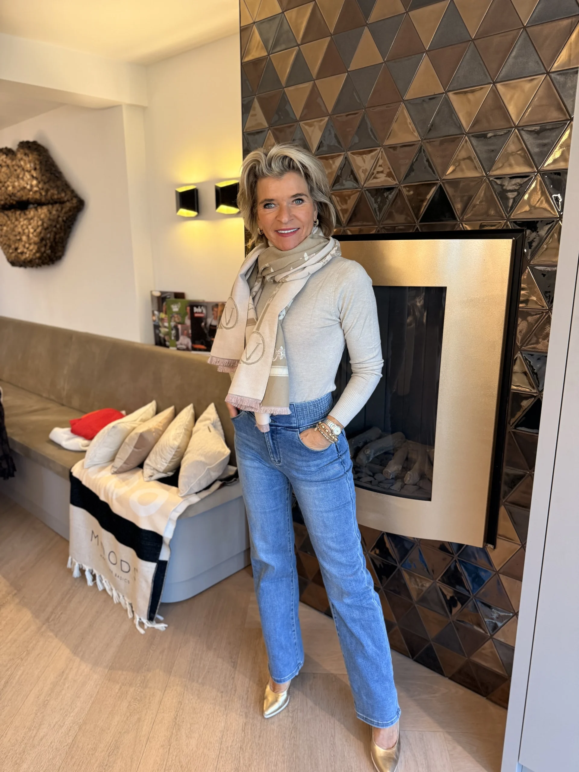 Sjaal Lucy | Beige - Afbeelding 3