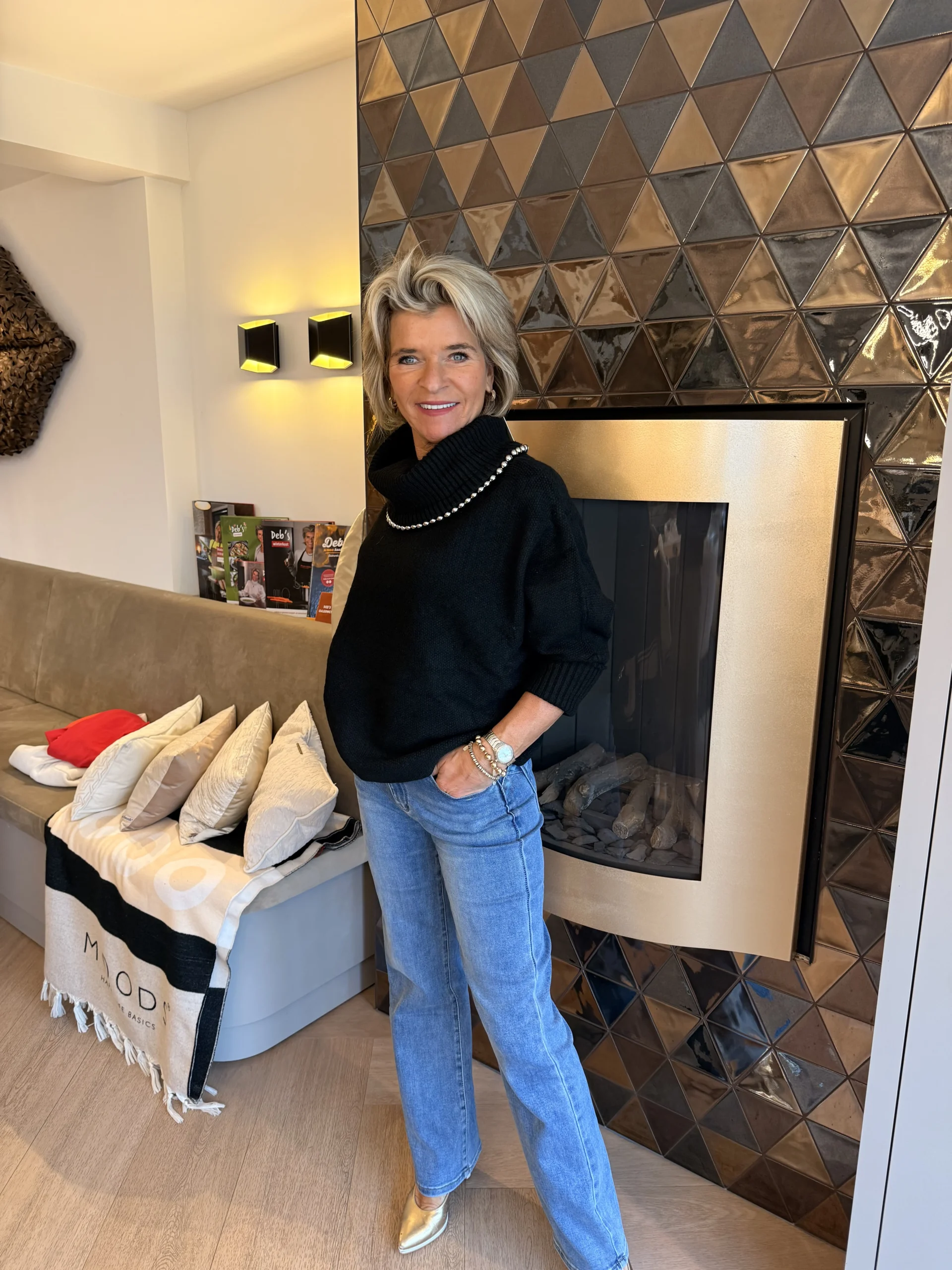 Trui Zilver Parel | Zwart