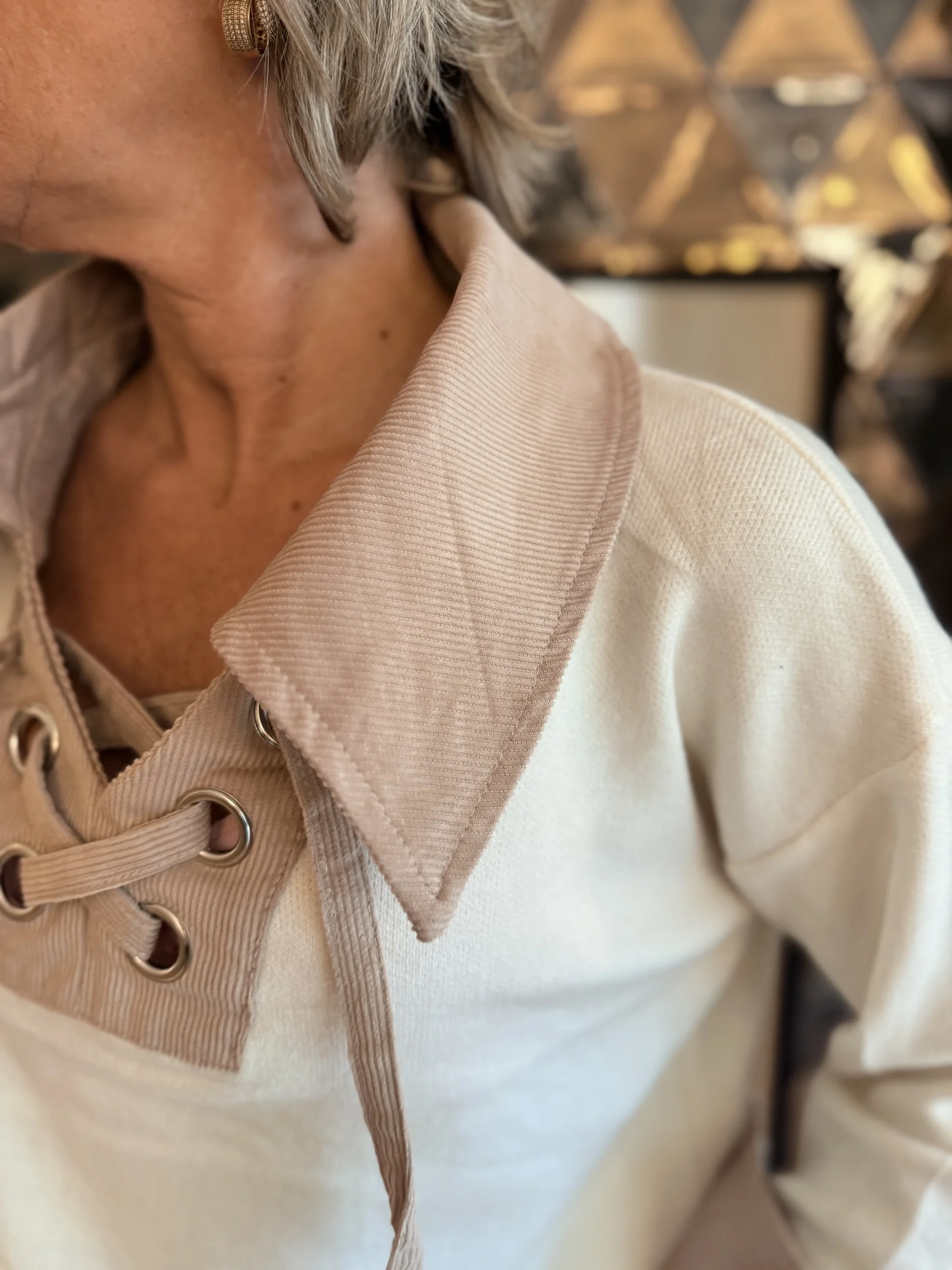 Trui Corduroy | Wolwit - Afbeelding 2