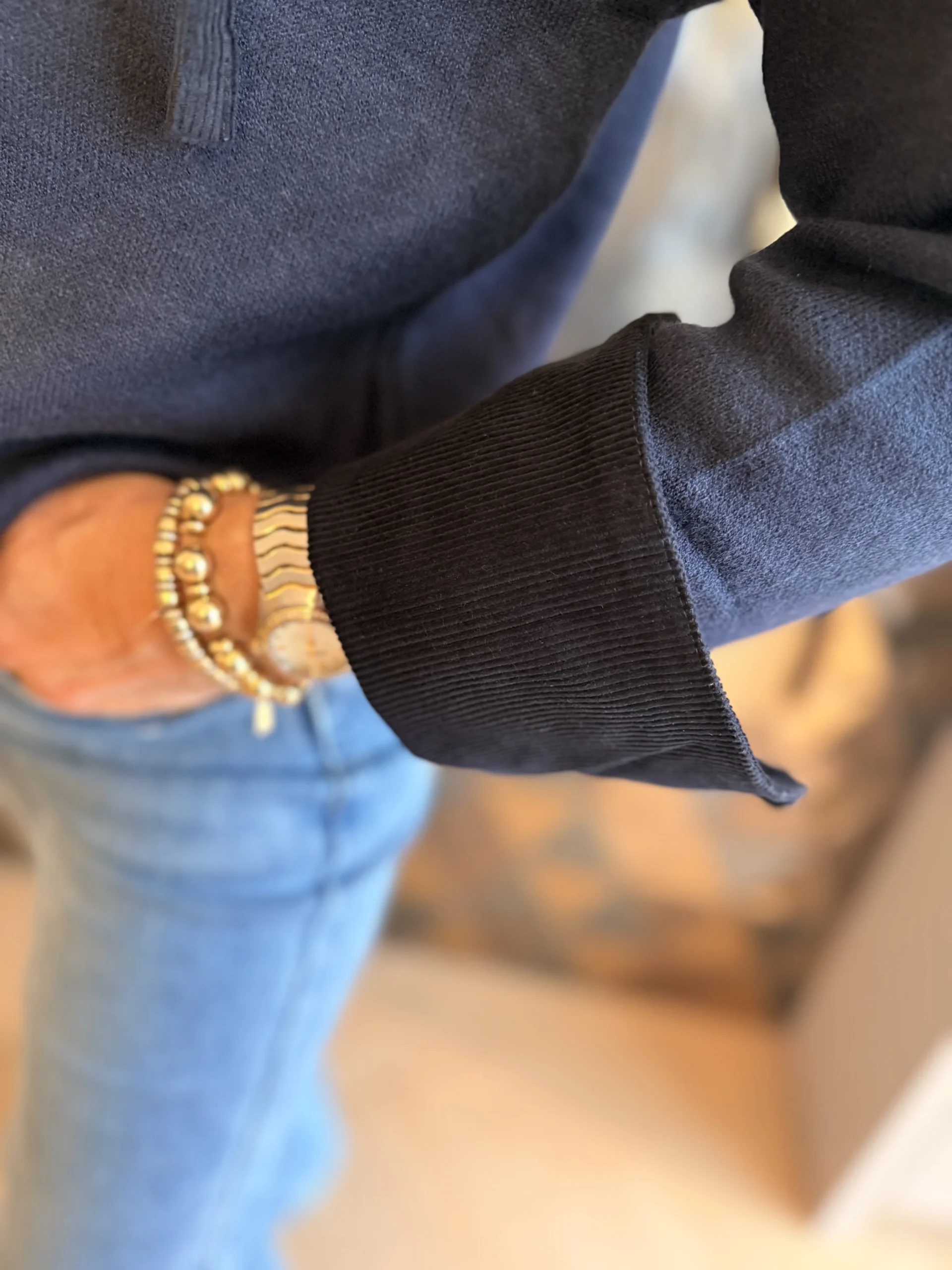 Trui Corduroy | Navy - Afbeelding 3