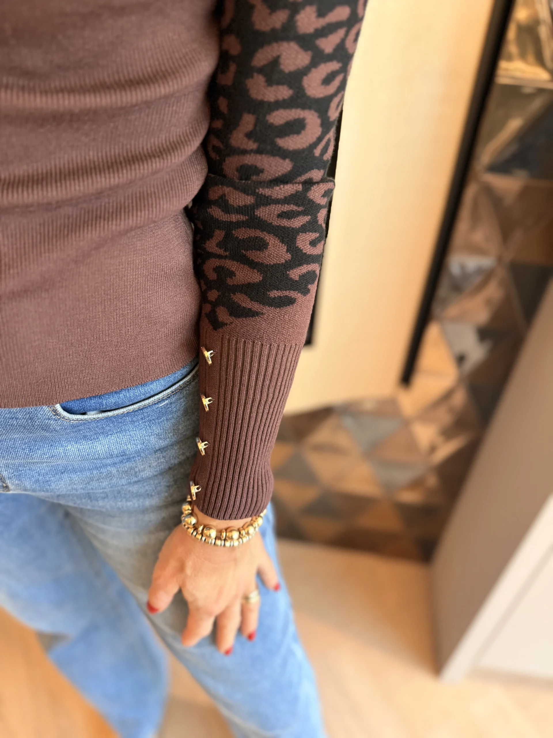 Trui jade | Bruin - Afbeelding 3