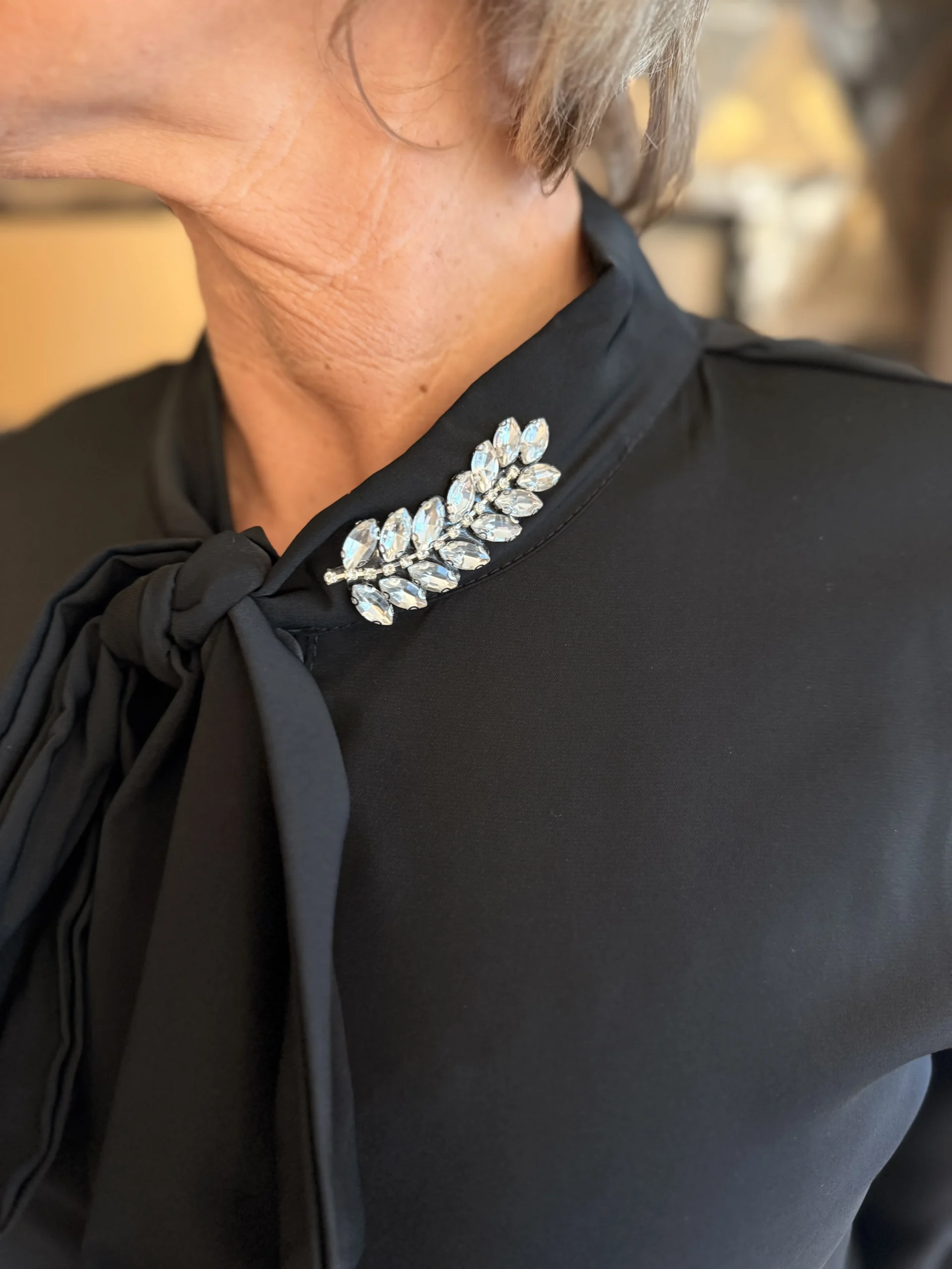 Blouse Rosie | Zwart - Afbeelding 2