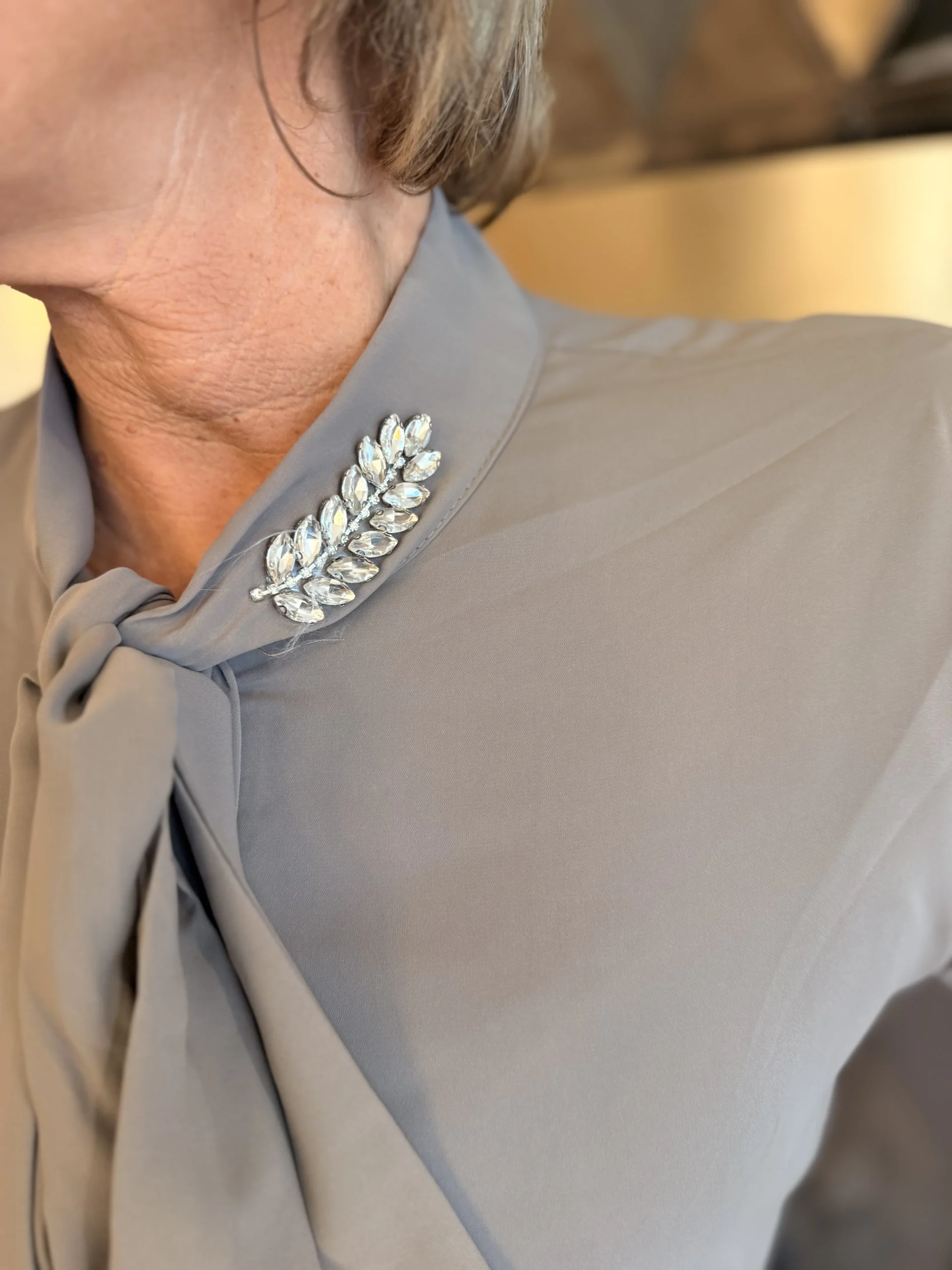 Blouse Rosie | Taupe - Afbeelding 2