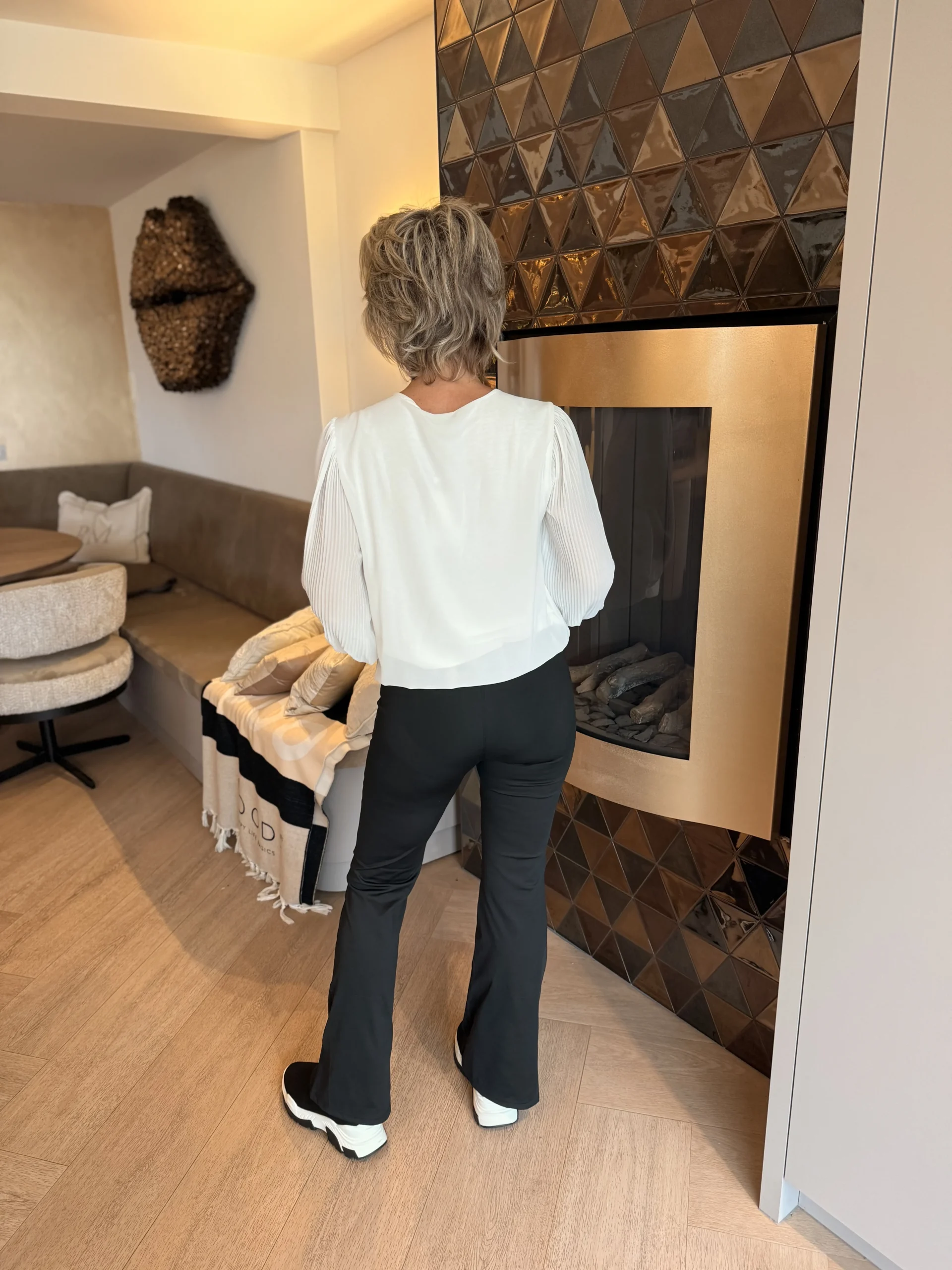 Blouse Voile Camille | Wit - Afbeelding 3