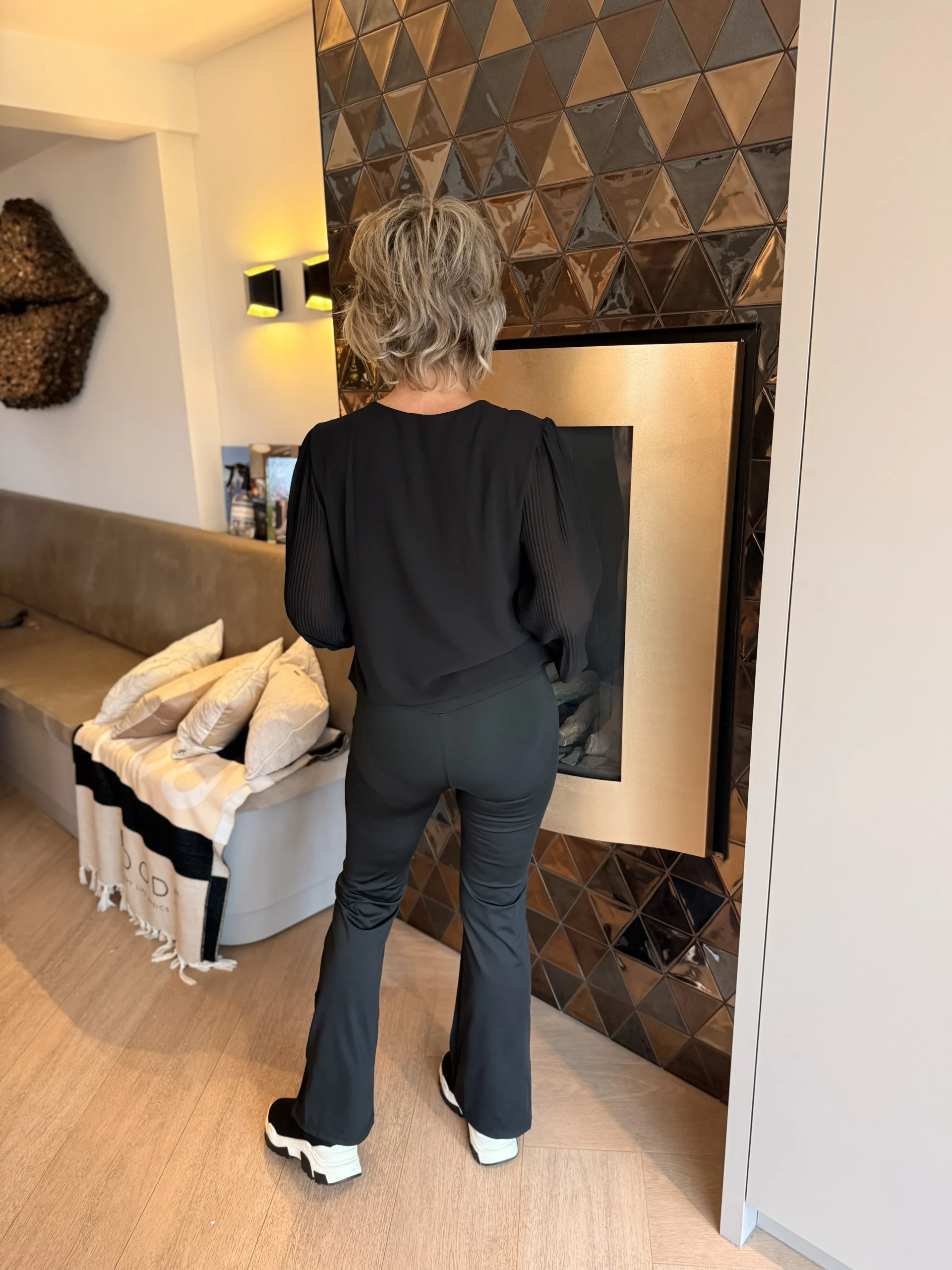 Blouse Voile Camille | Black - Afbeelding 3