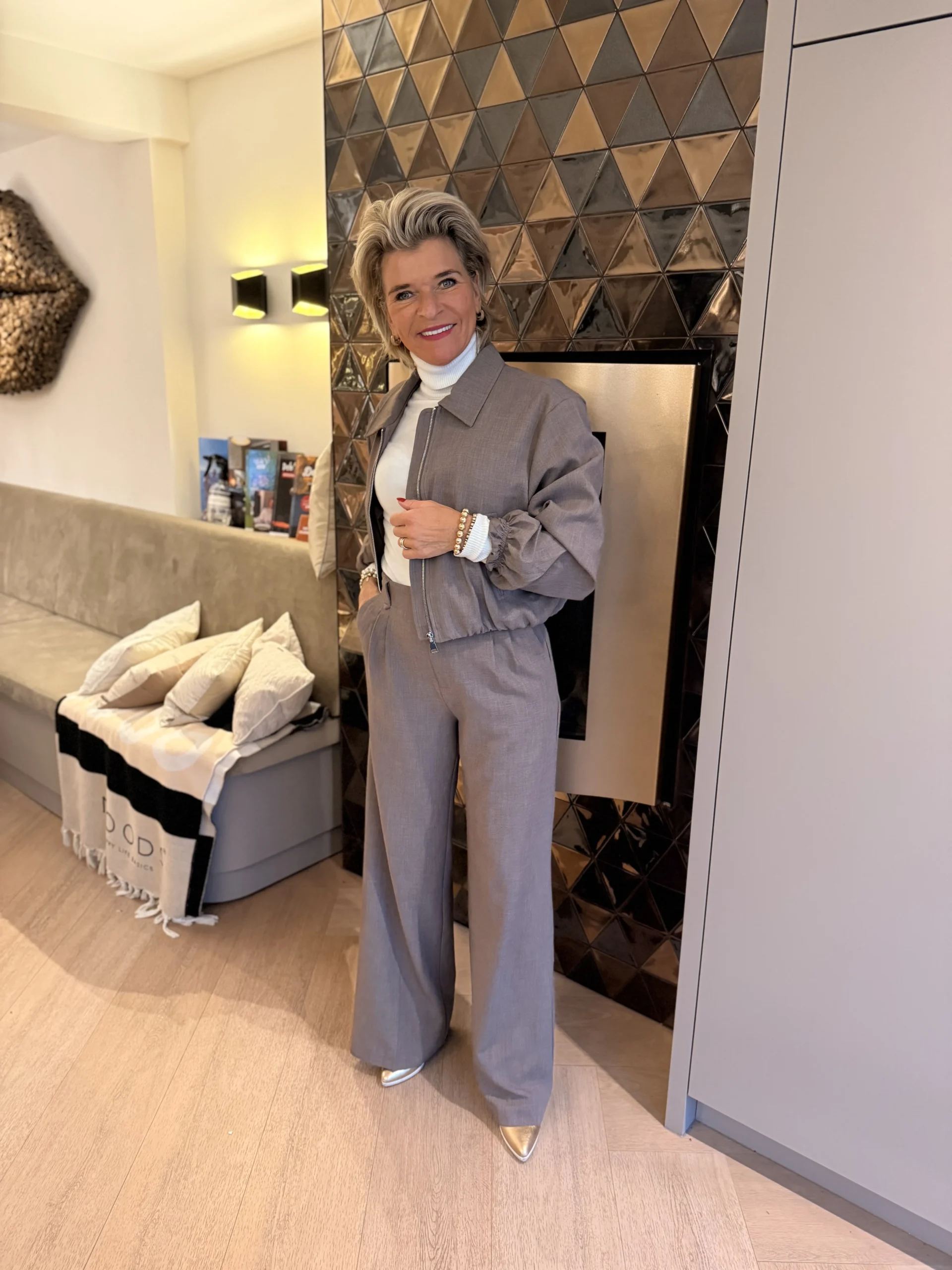 Bomber Jacket Rits | Taupe