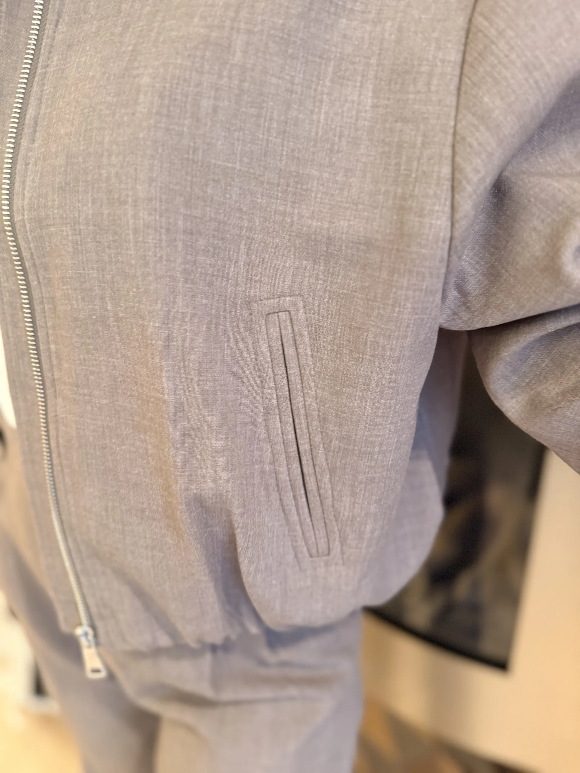 Bomber Jacket Rits | Taupe - Afbeelding 2