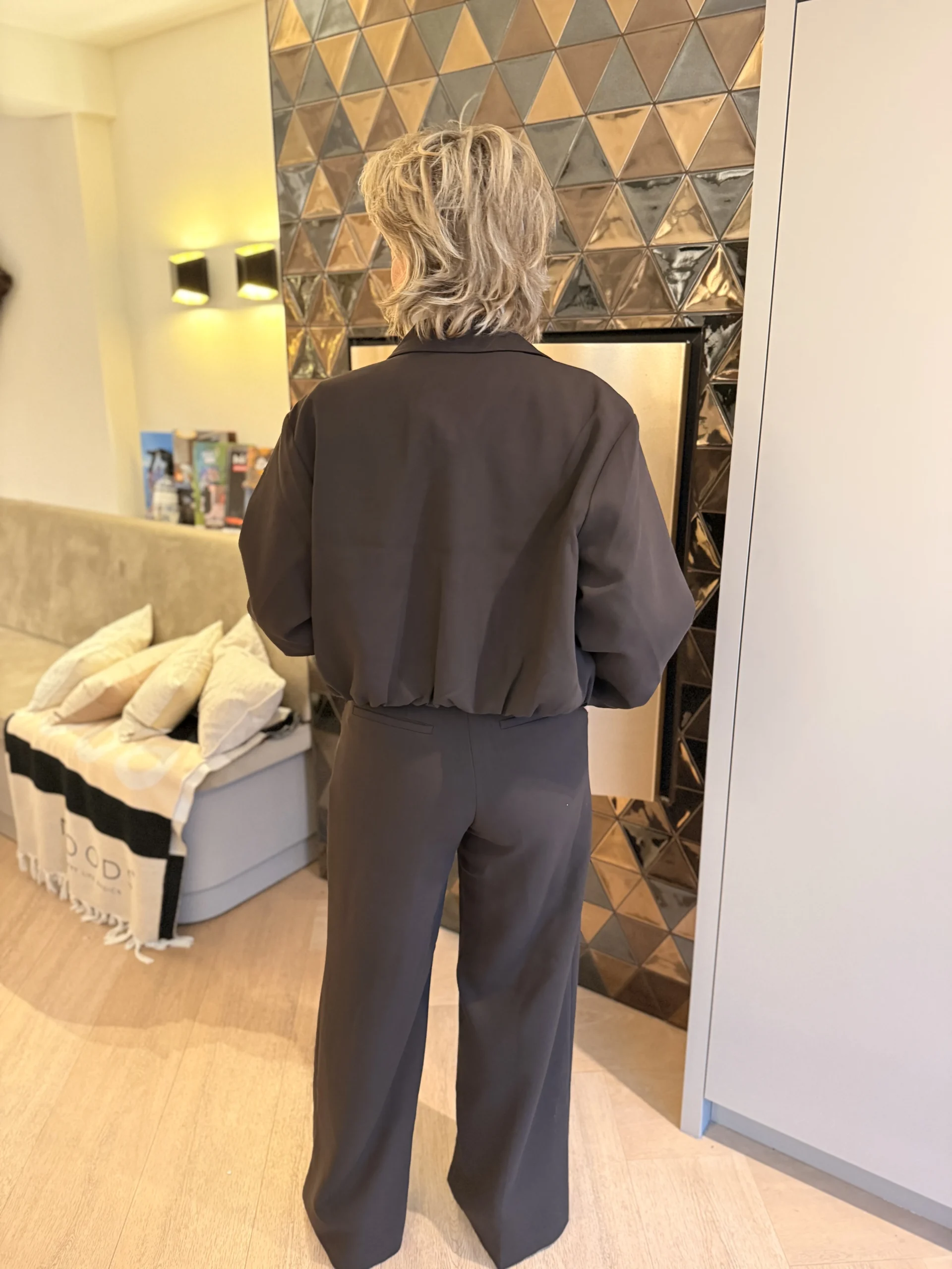 Bomber Jacket Rits | Bruin - Afbeelding 2