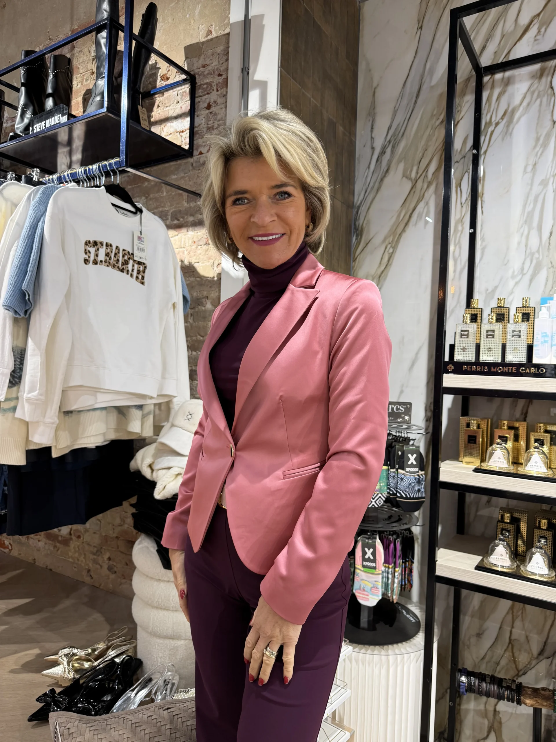 Blazer Kort Juna | Satijn | Roze - Afbeelding 3