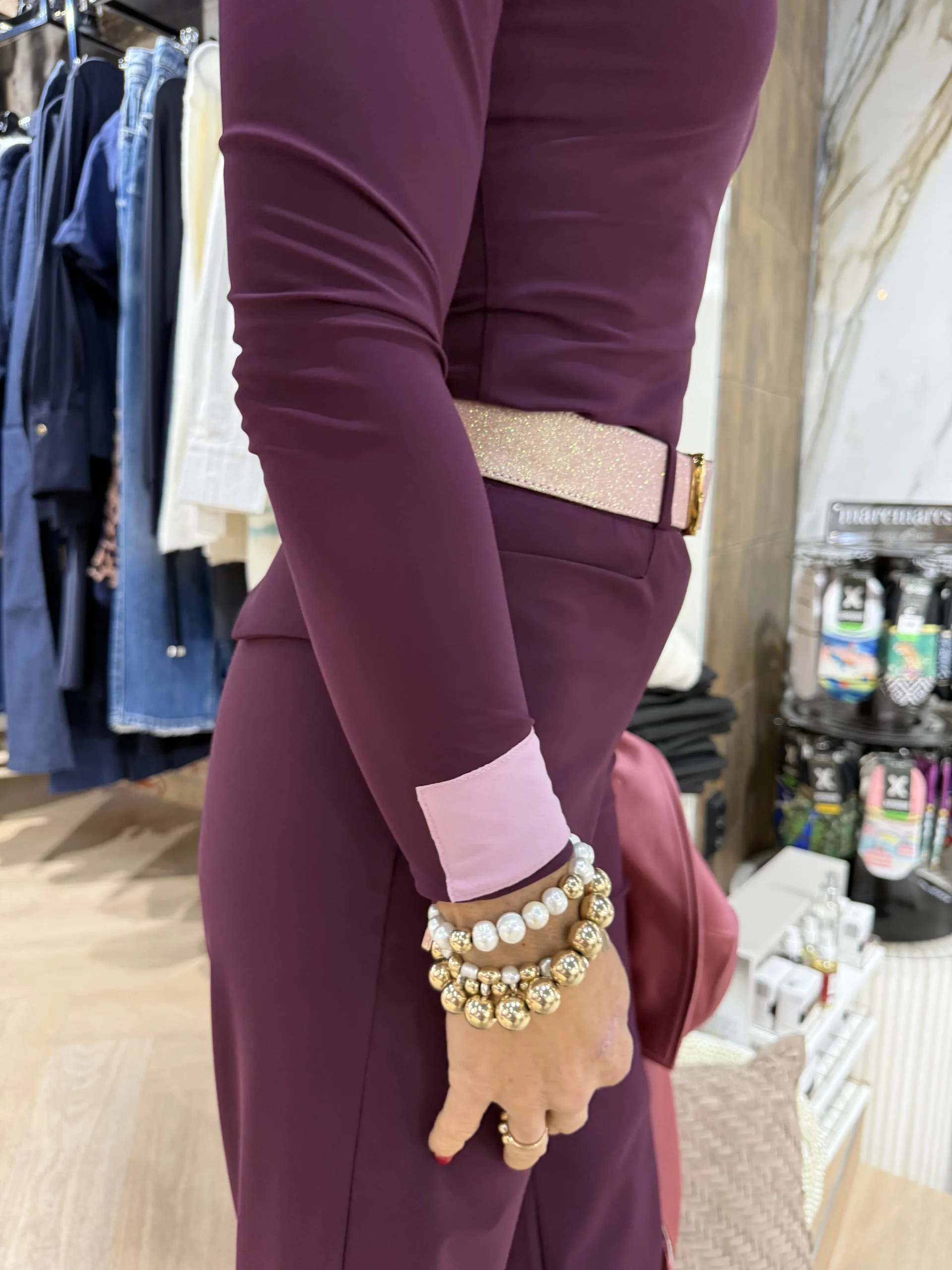 Shirt Basic Veerle | Wijnrood - Afbeelding 2