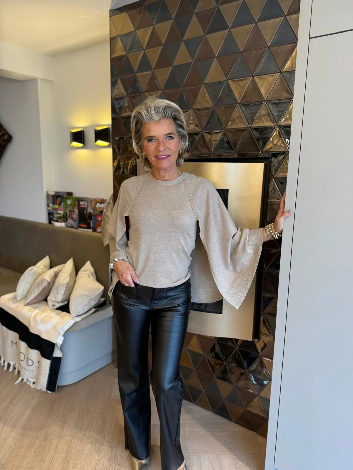 Trui Vleermuis | Taupe