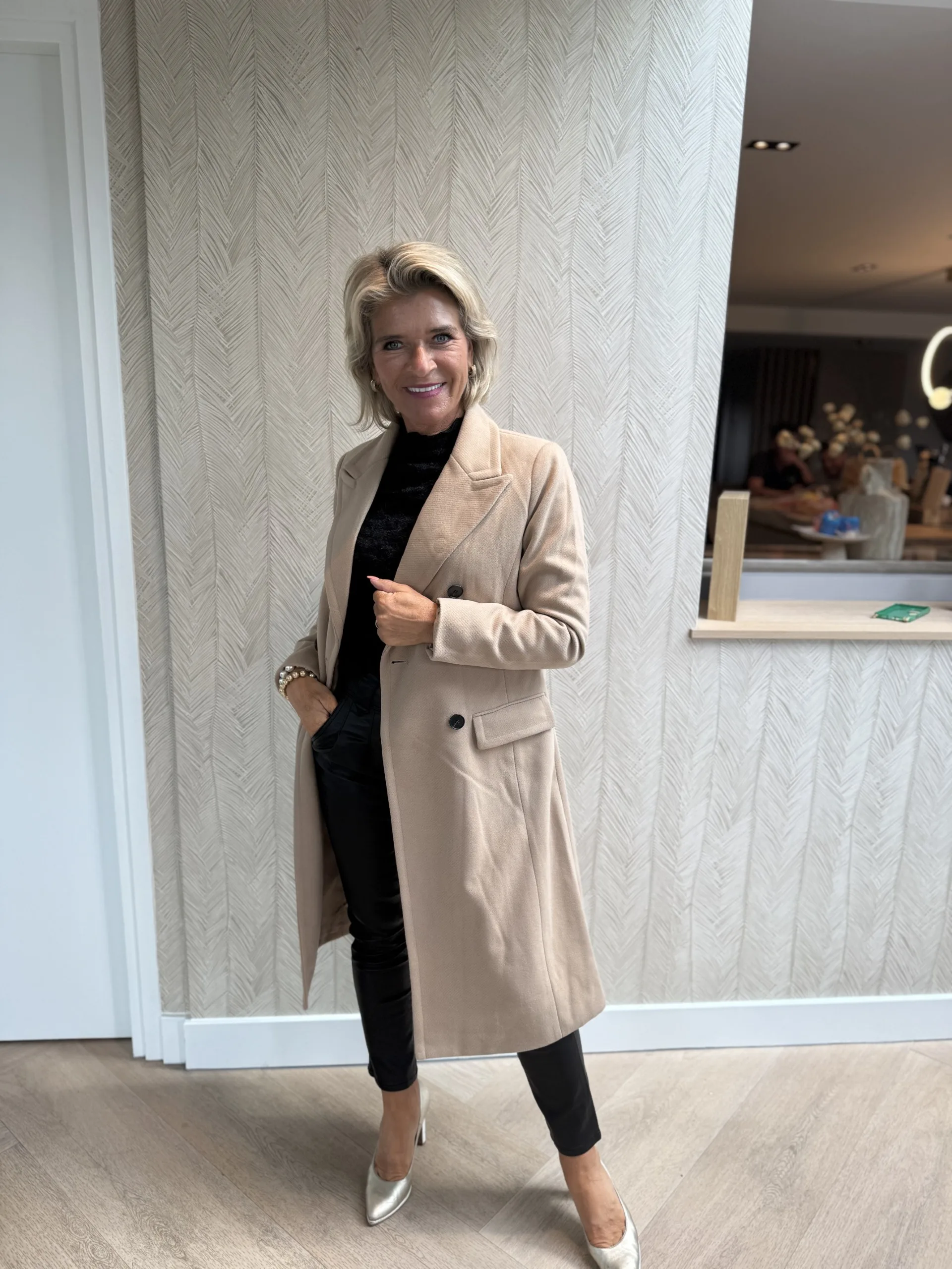 Lange Jas Olivia | Camel