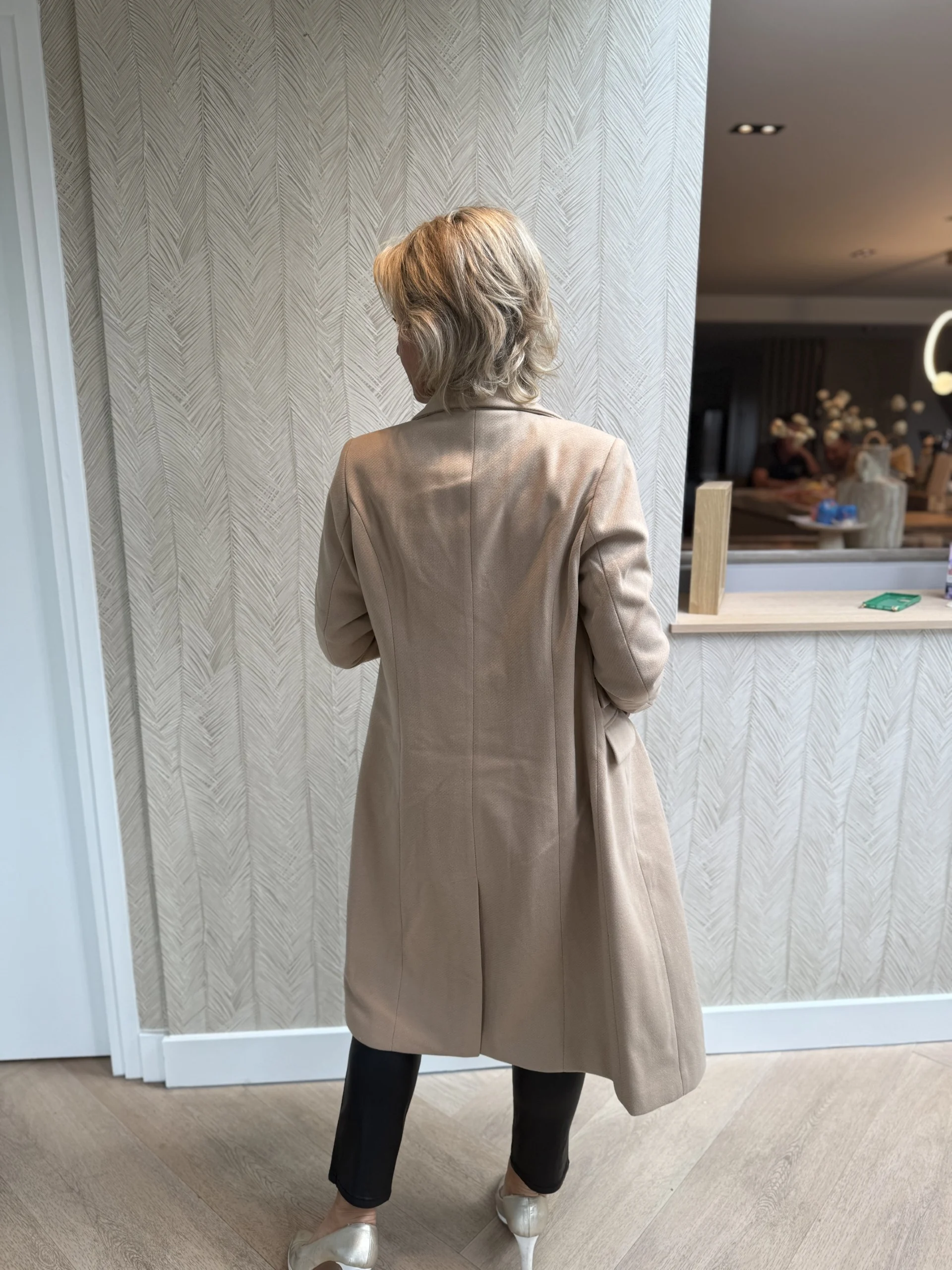 Lange Jas Olivia | Camel - Afbeelding 2
