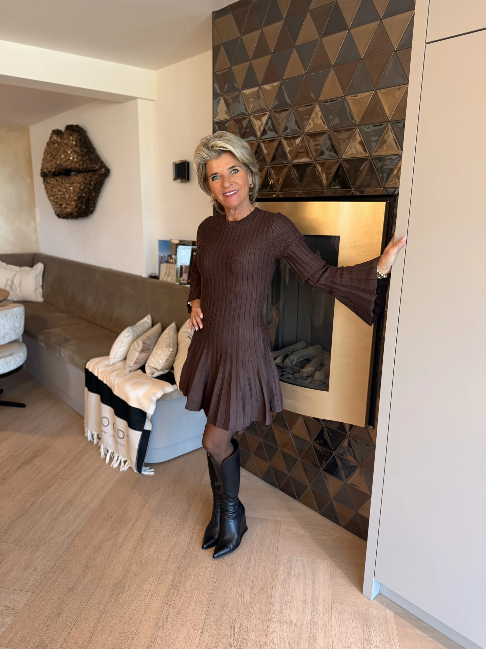 Knitwear Jurk Marian | Bruin