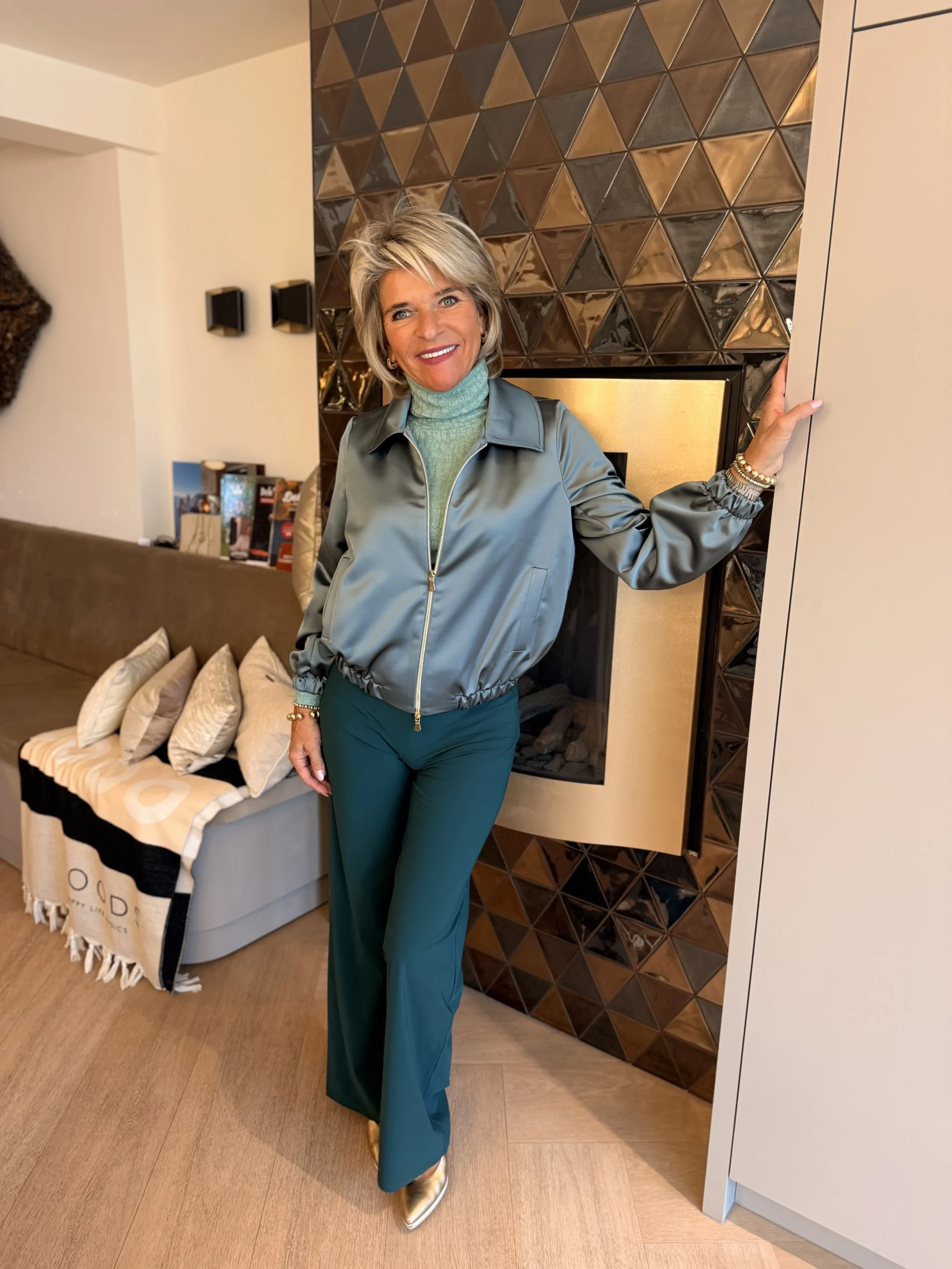 Bomber Satijn | Teal