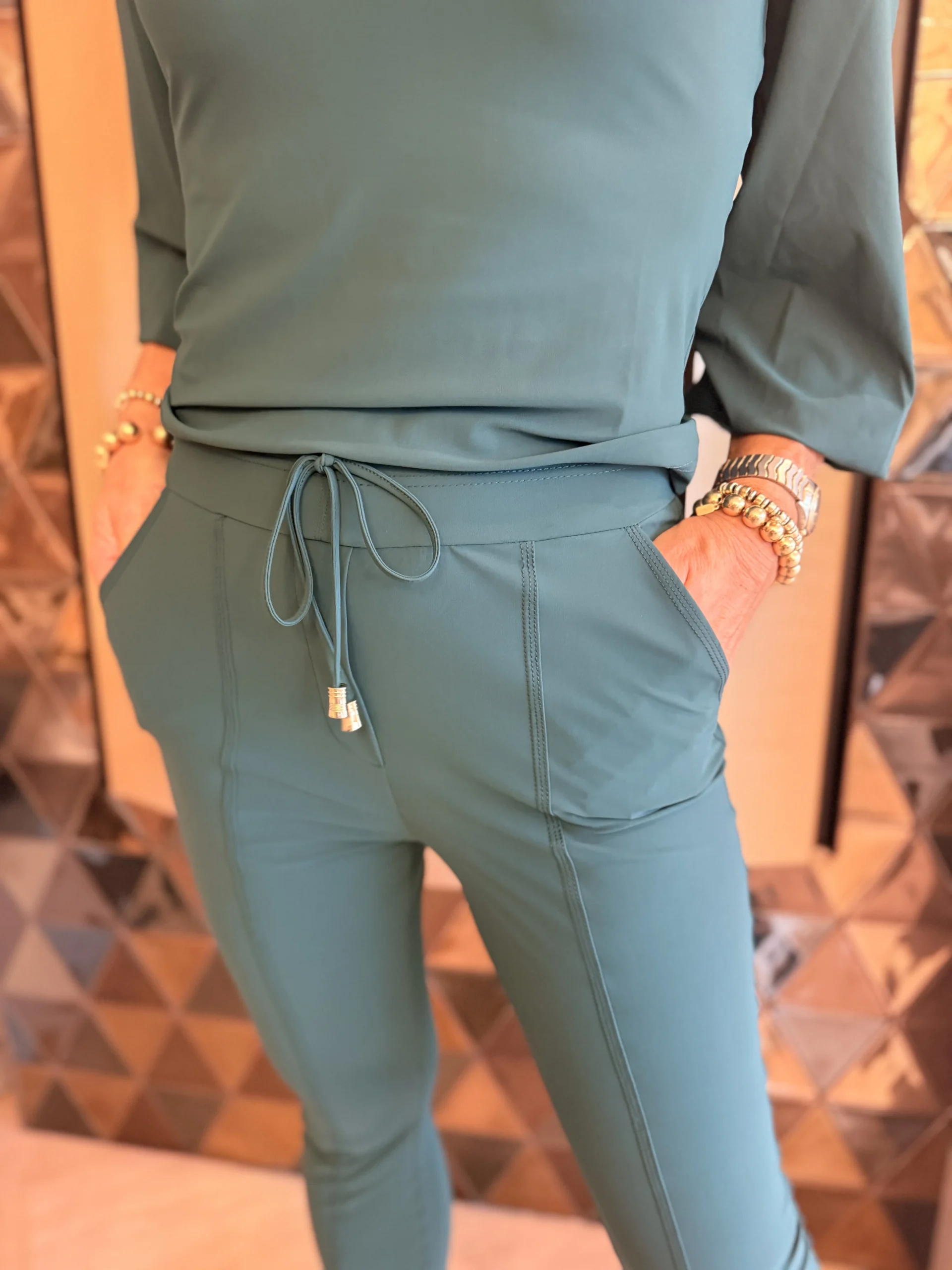 Pantalon Strak | Verde Bosco - Afbeelding 2