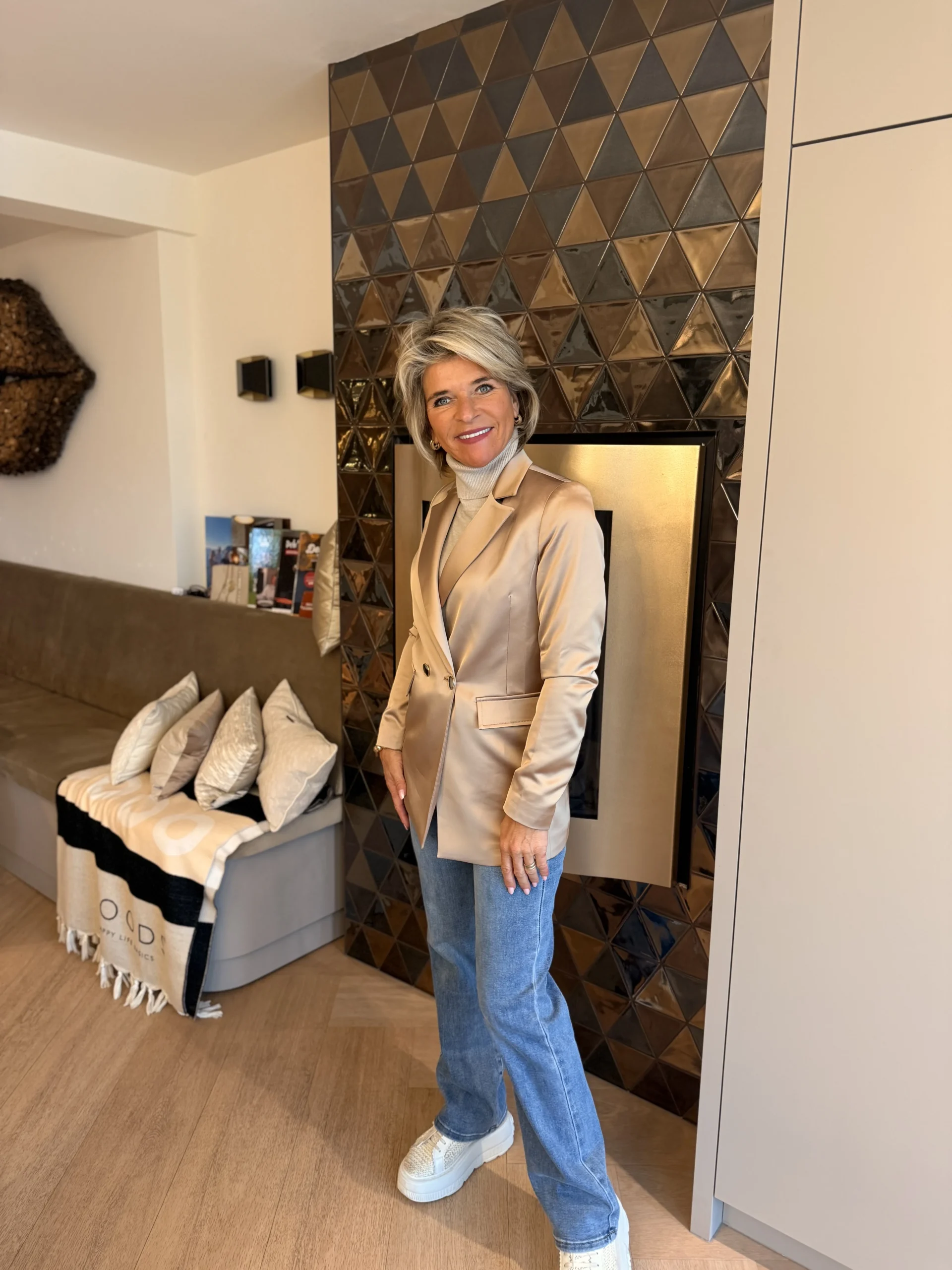 Blazer Lang Satijn | Oro - Afbeelding 2