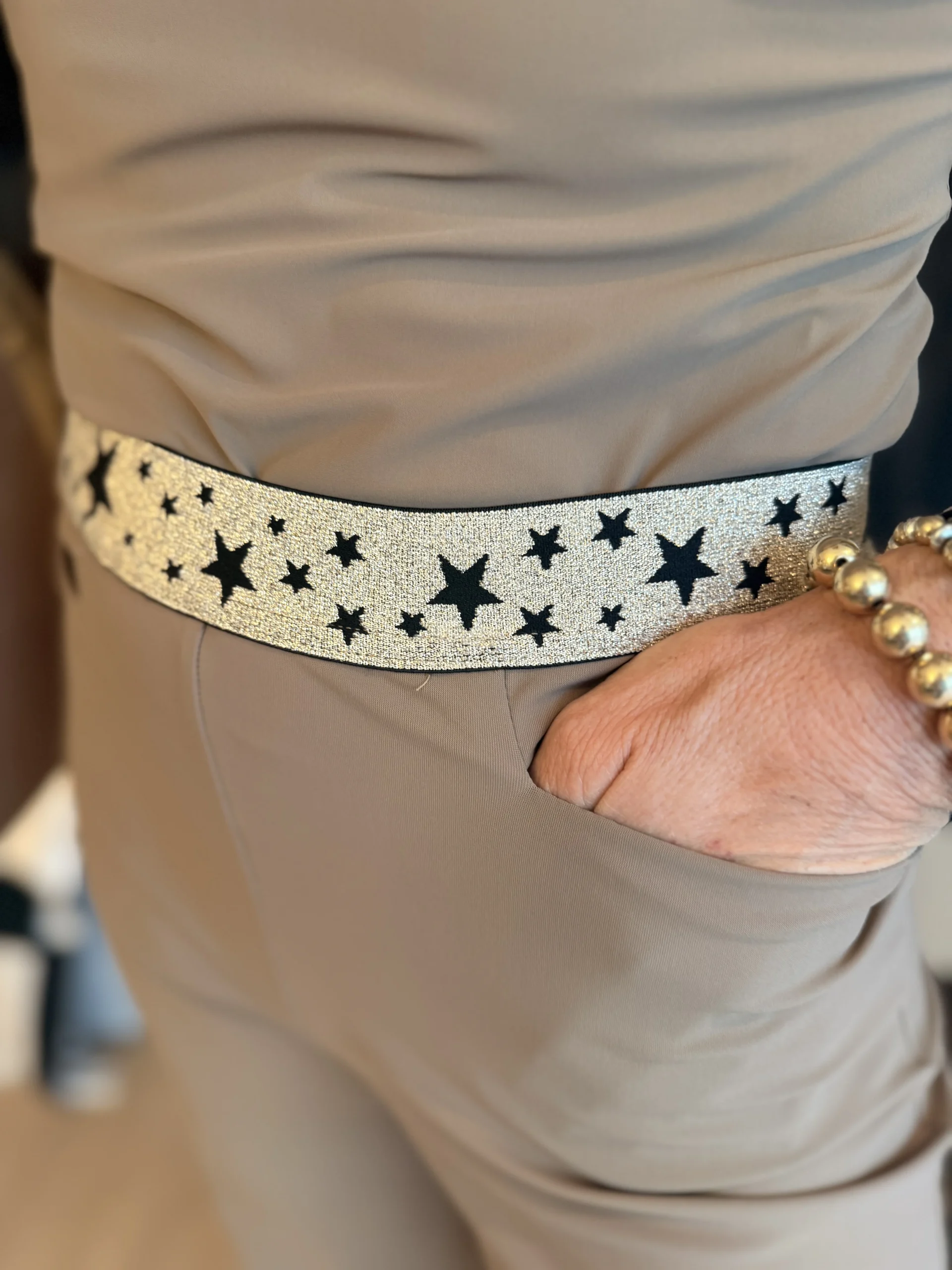 Pantalon Wijd | Venezie | Sterboord | Cappuchino - Afbeelding 2