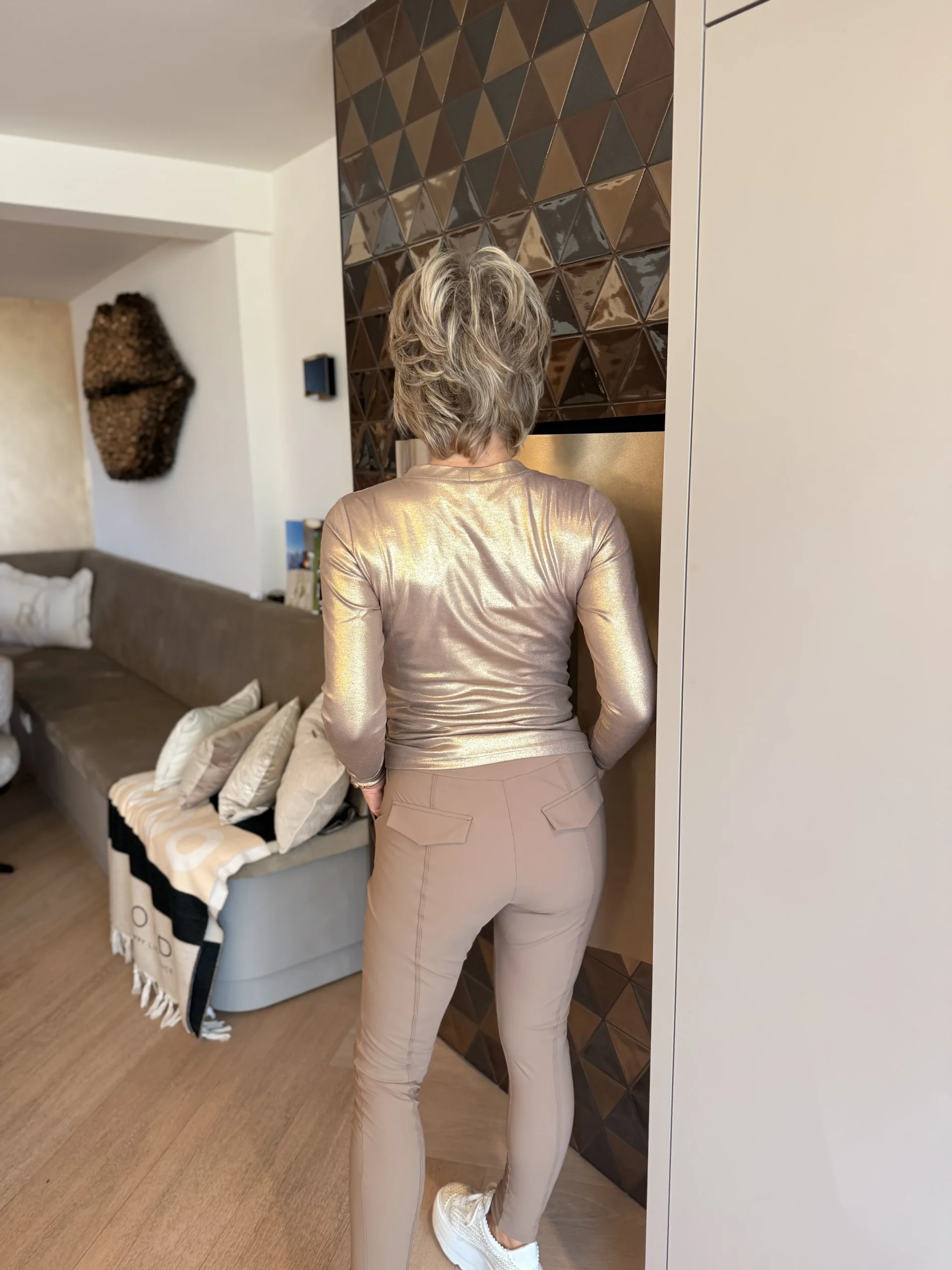 Shirt Lange Mouw | Venezie | Goud - Afbeelding 3