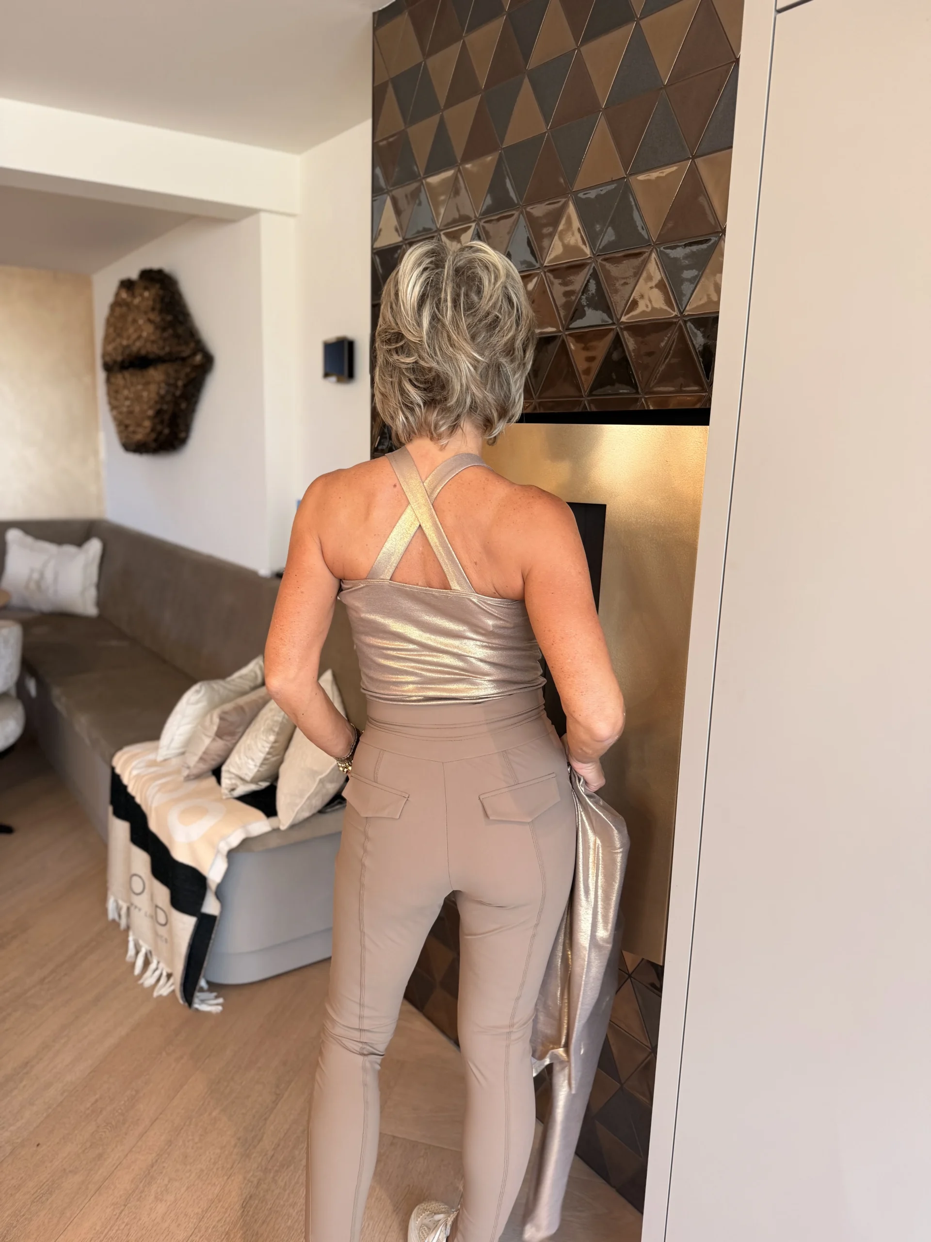 Kruisbandtop | Venezie | Goud - Afbeelding 2