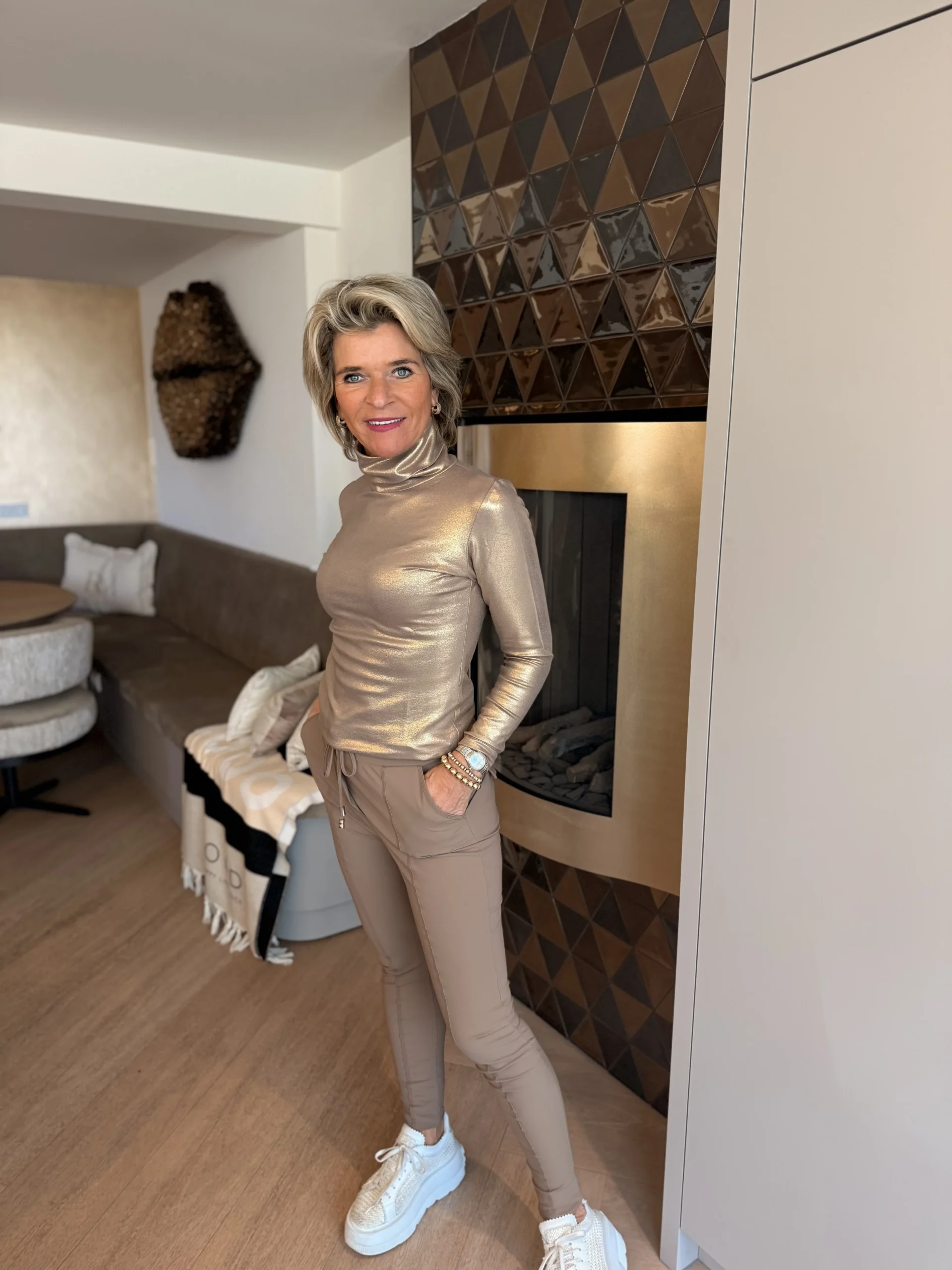 Shirt Lange Mouw + Col | Venezie | Goud