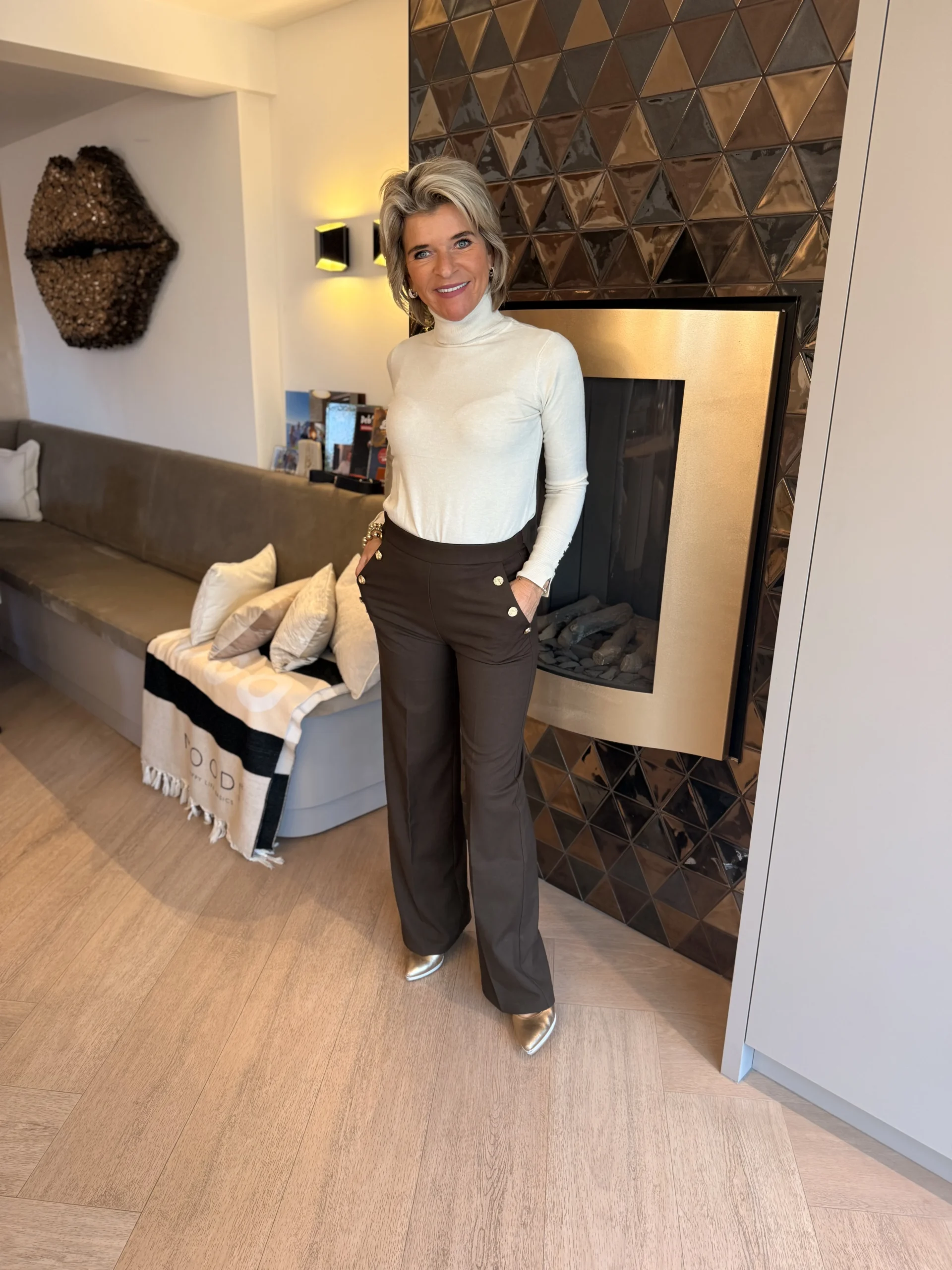 Broek Knopen Lien | Bruin