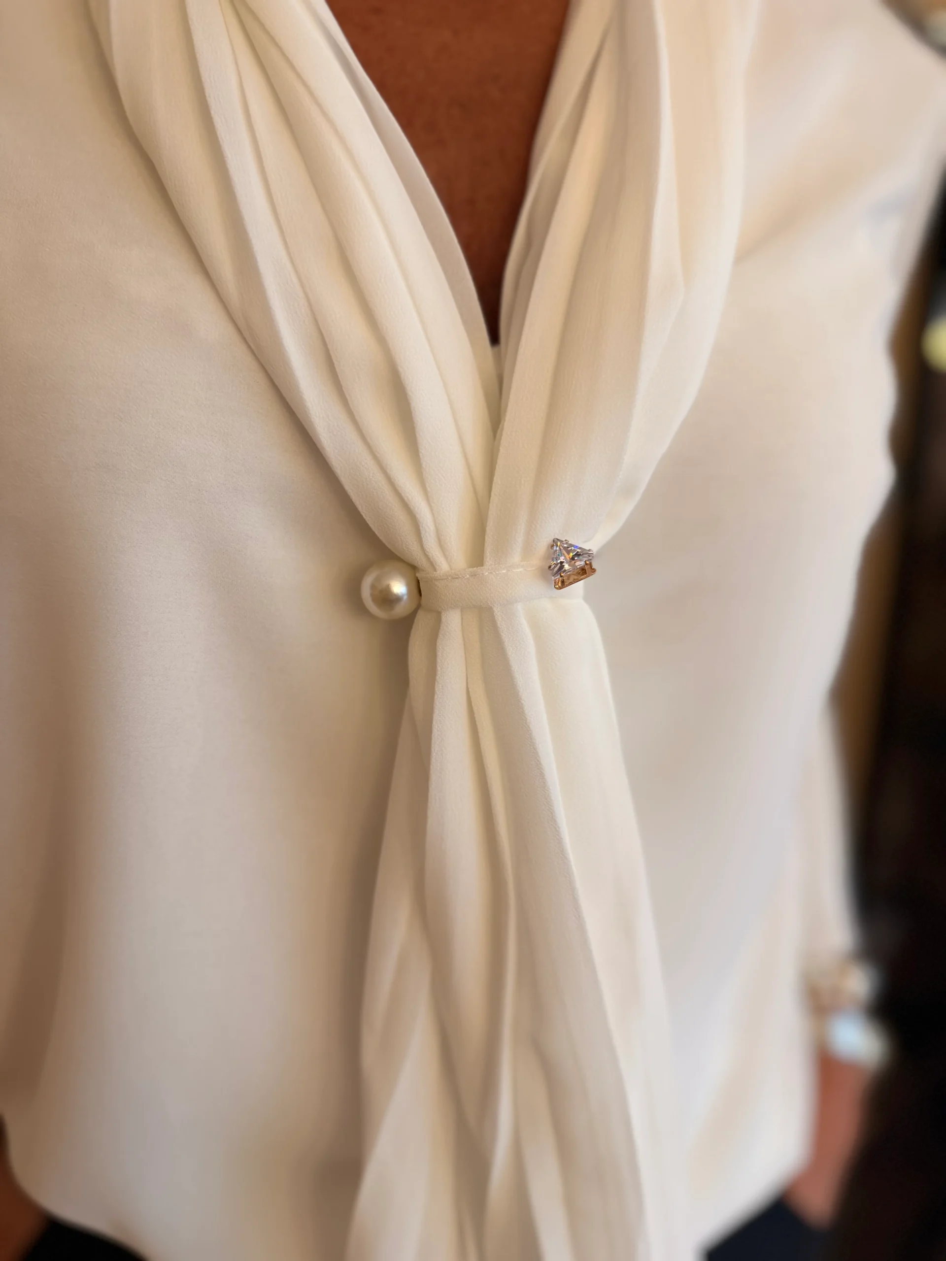 Blouse Broche Sabine | Wit - Afbeelding 2