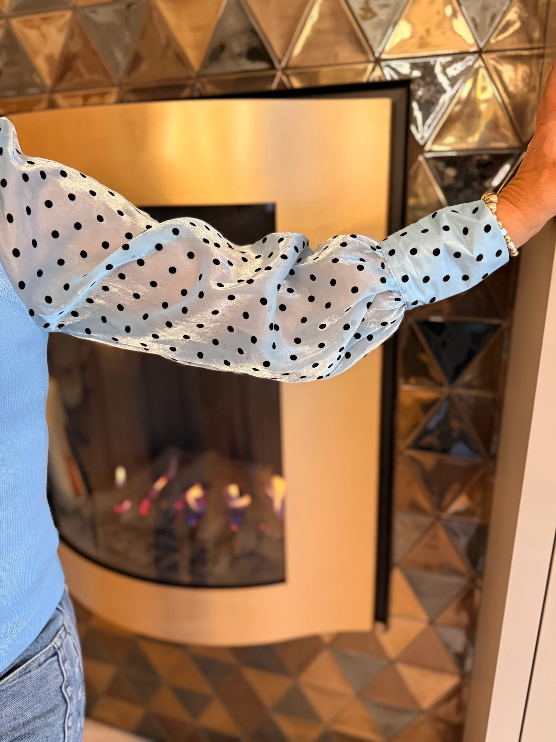 Trui Stip | Lichtblauw - Afbeelding 2