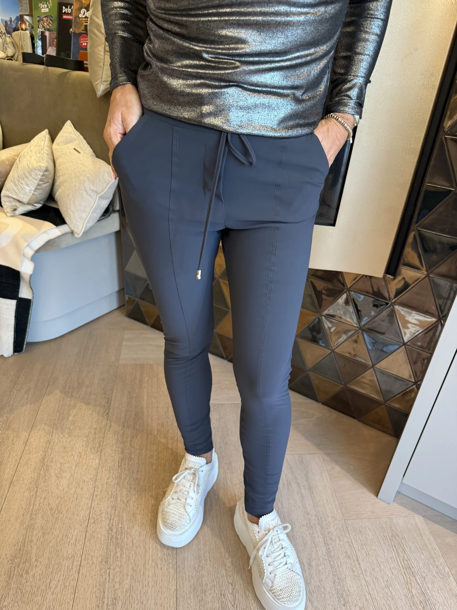 Pantalon Strak Venezie | Grijs - Afbeelding 2