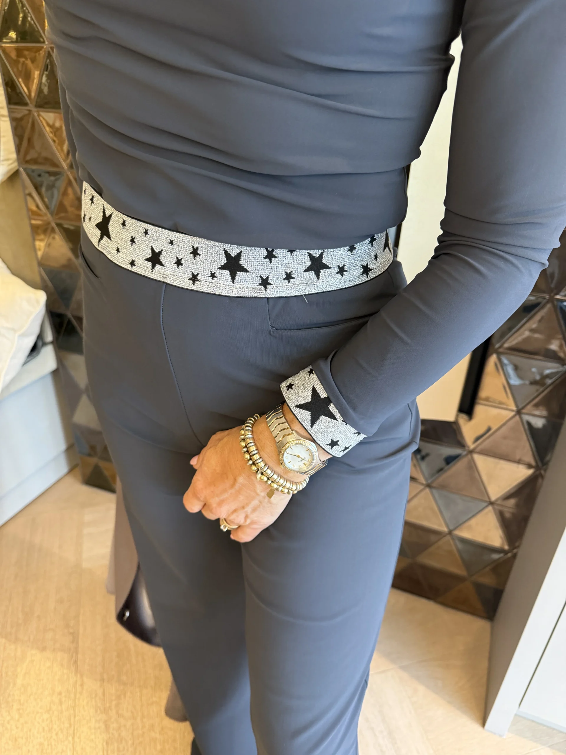 Pantalon Wijd | Venezie | Sterboord | Grijs - Afbeelding 2