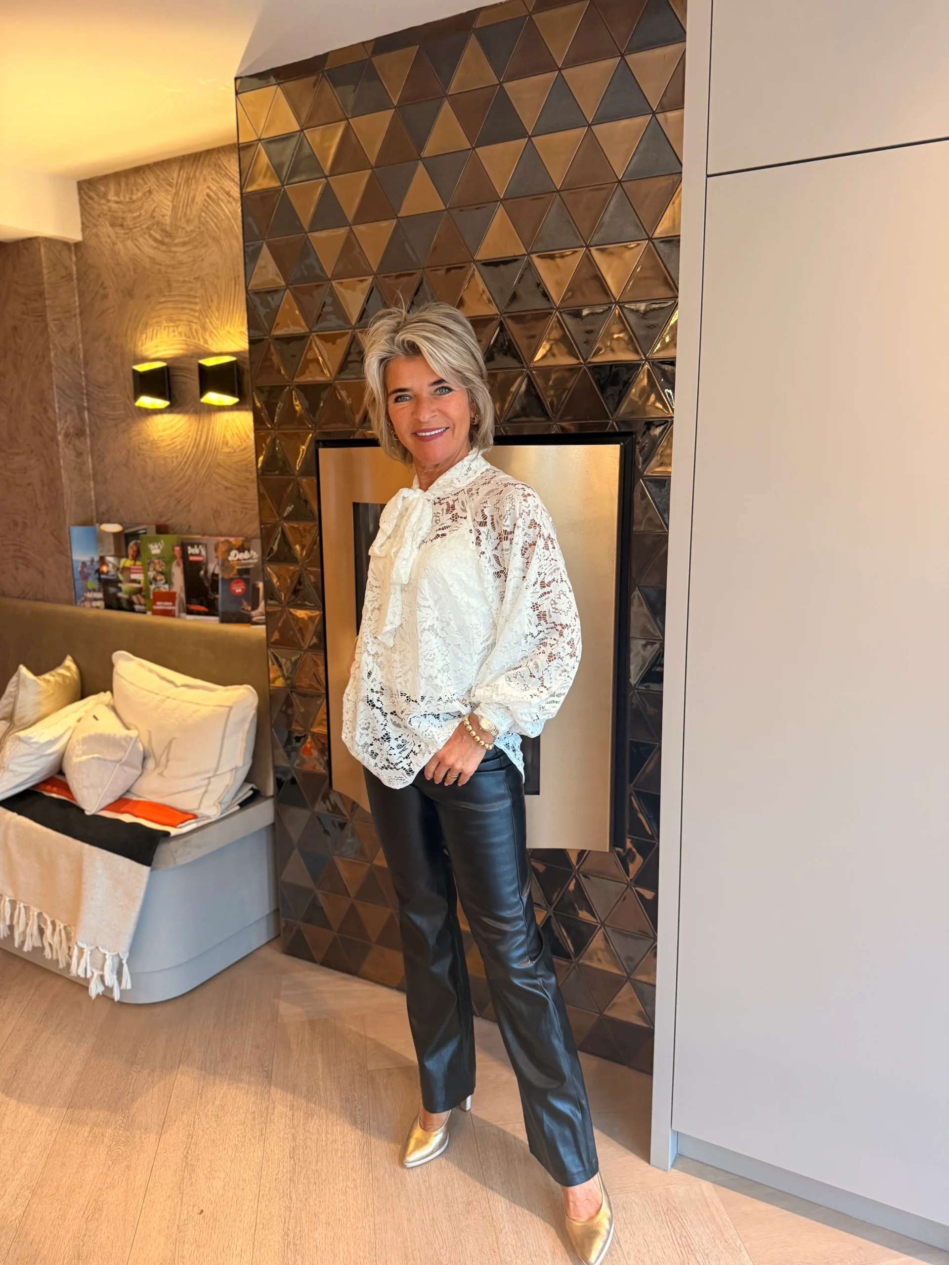 Blouse Kant Nicky | Ecru - Afbeelding 2