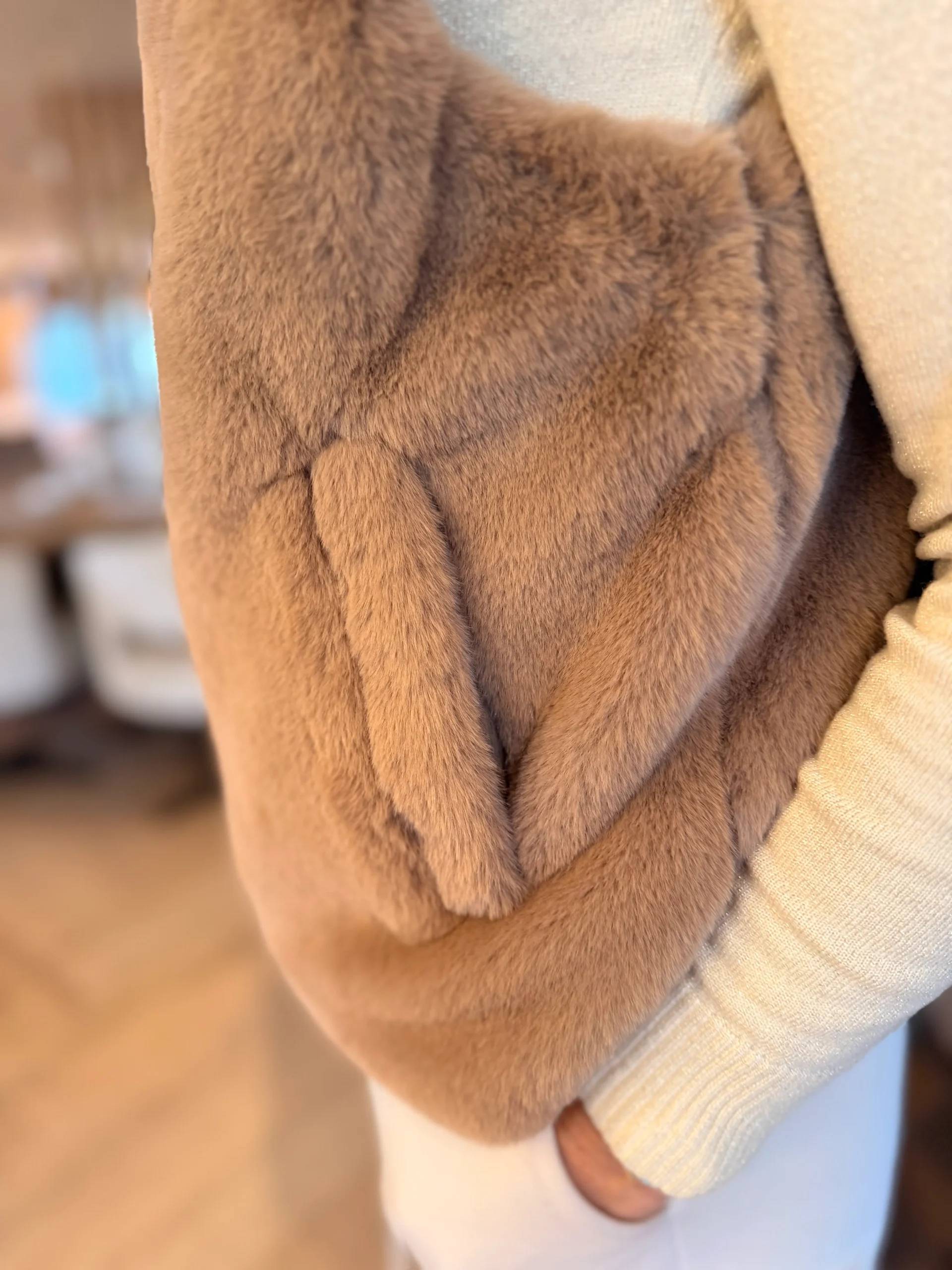 Bodywarmer Ramona | Taupe - Afbeelding 3