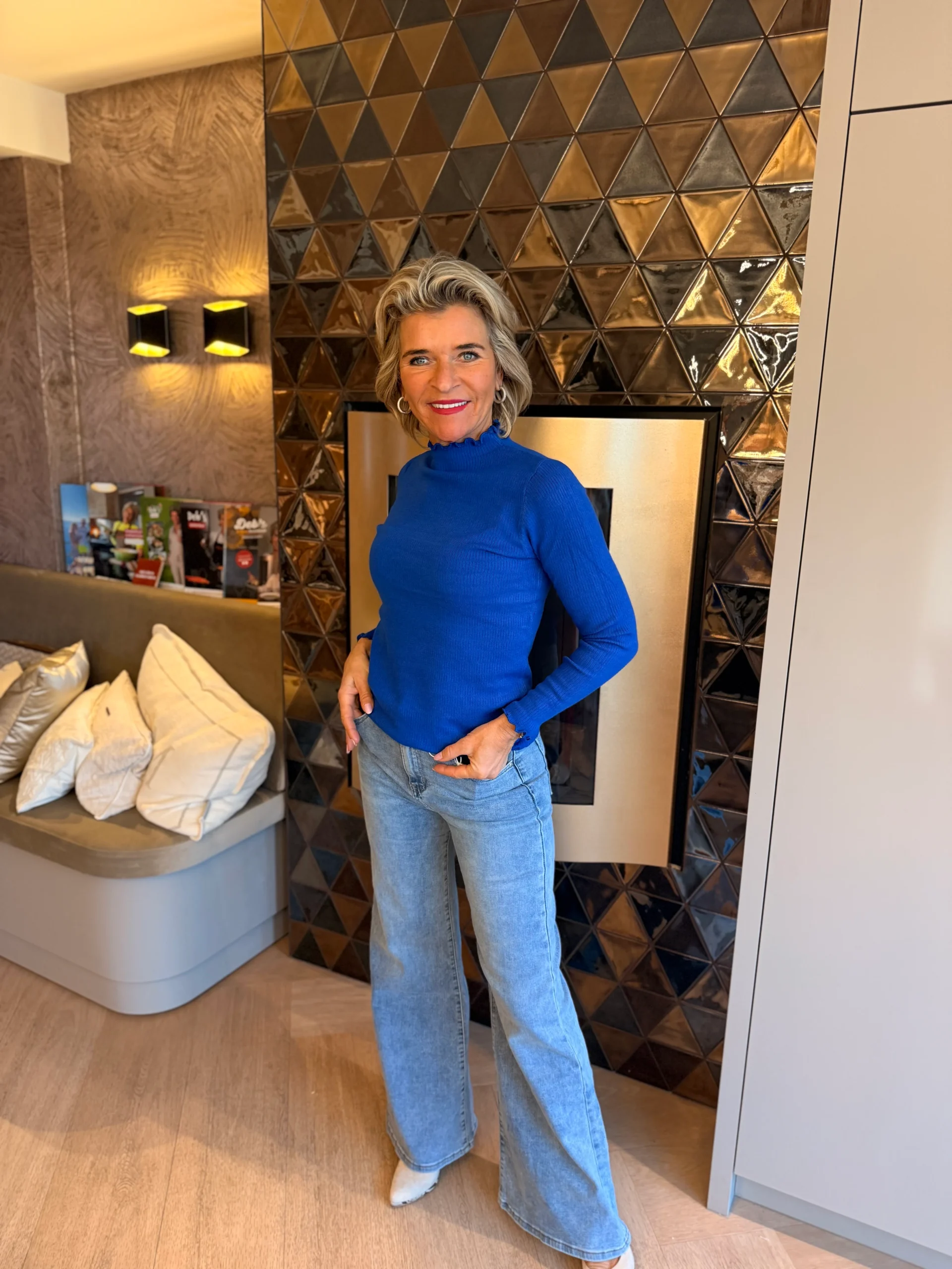 Trui Carolien | Kobaltblauw