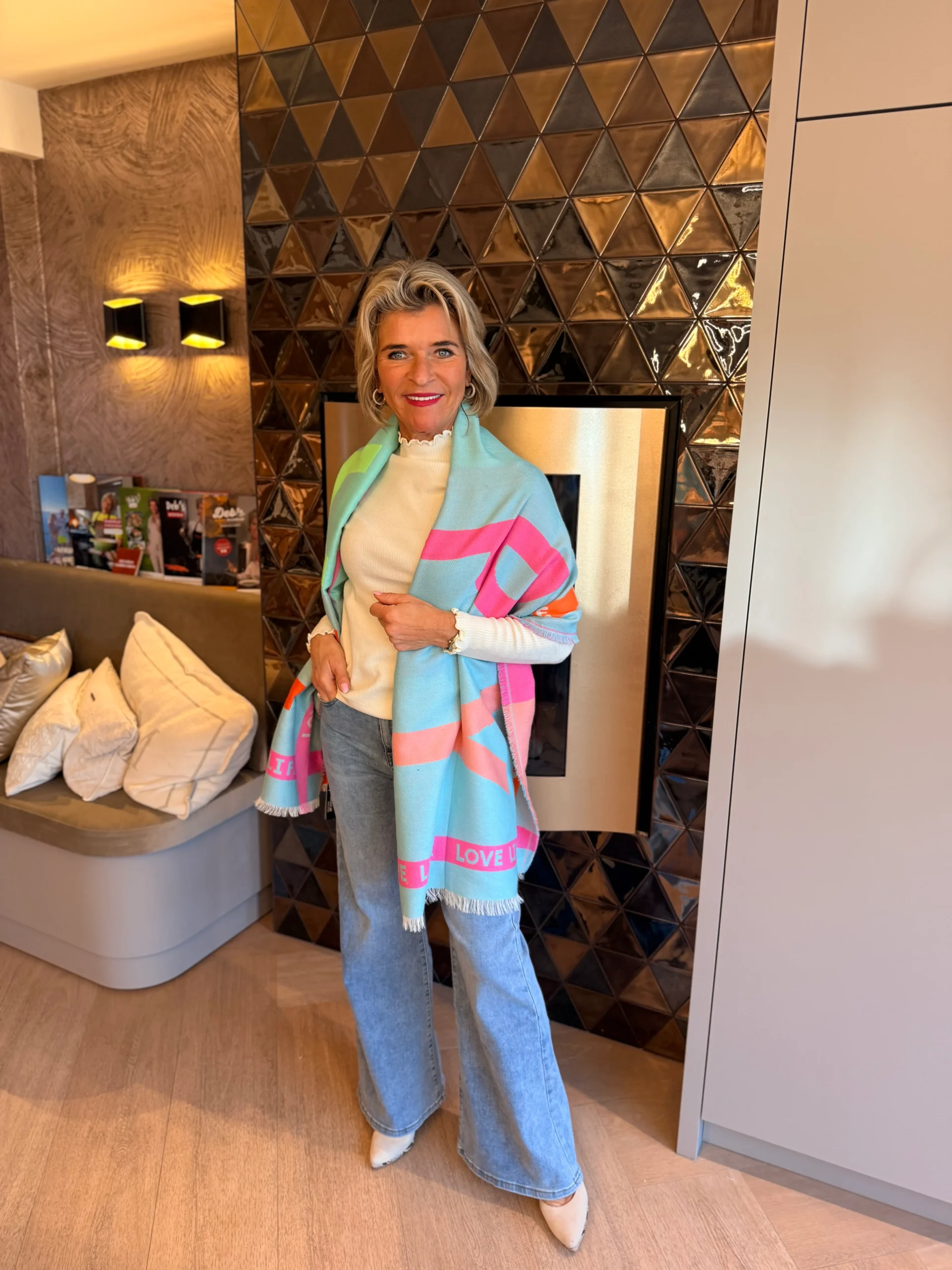 Sjaal Love | Groen - Afbeelding 2