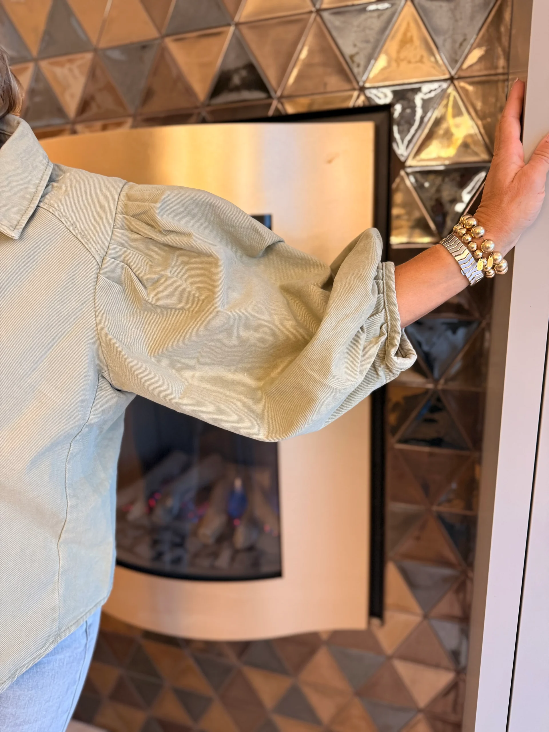 Blouse Charlie | Kaki - Afbeelding 2