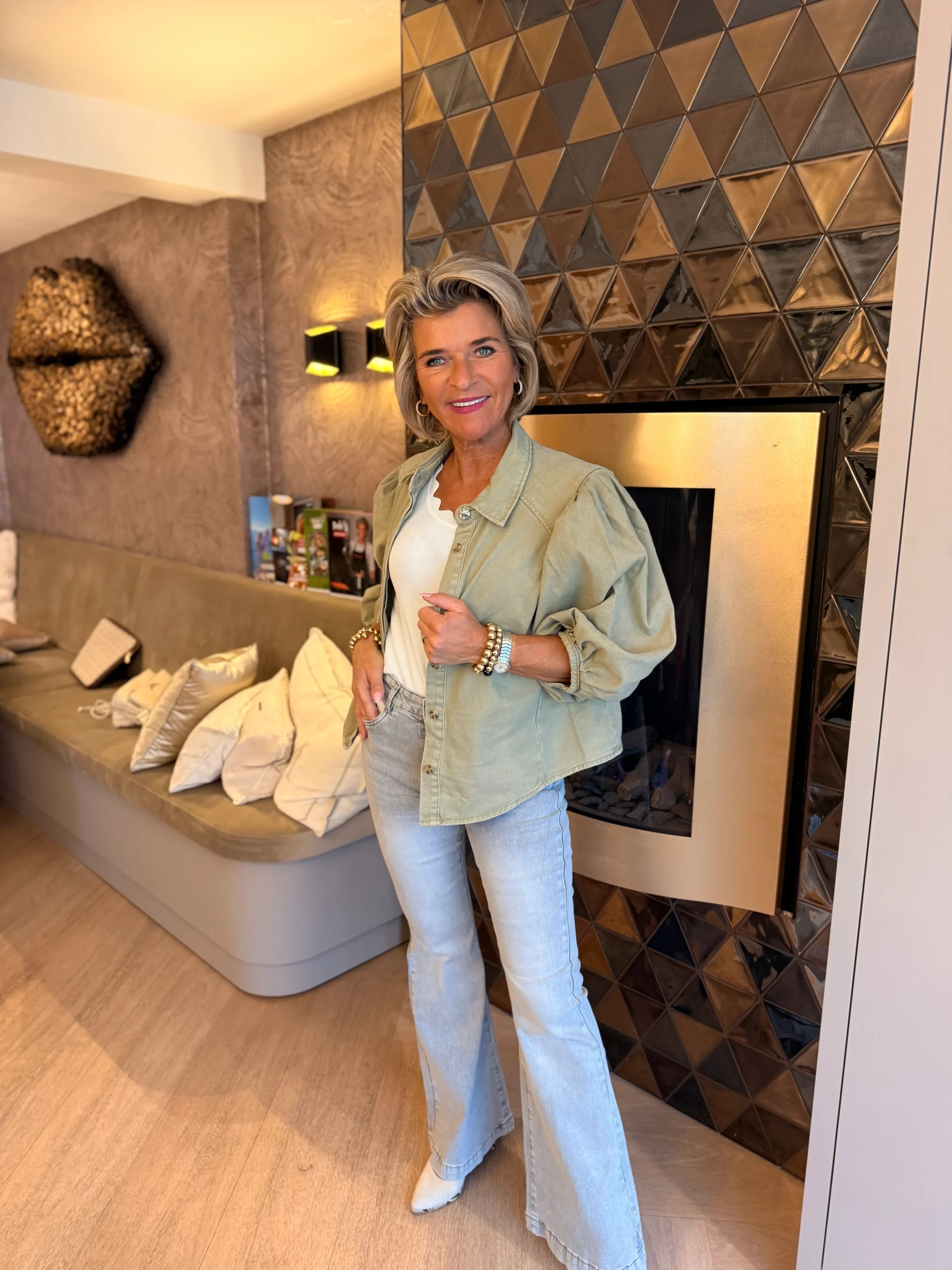 Blouse Charlie | Kaki - Afbeelding 3