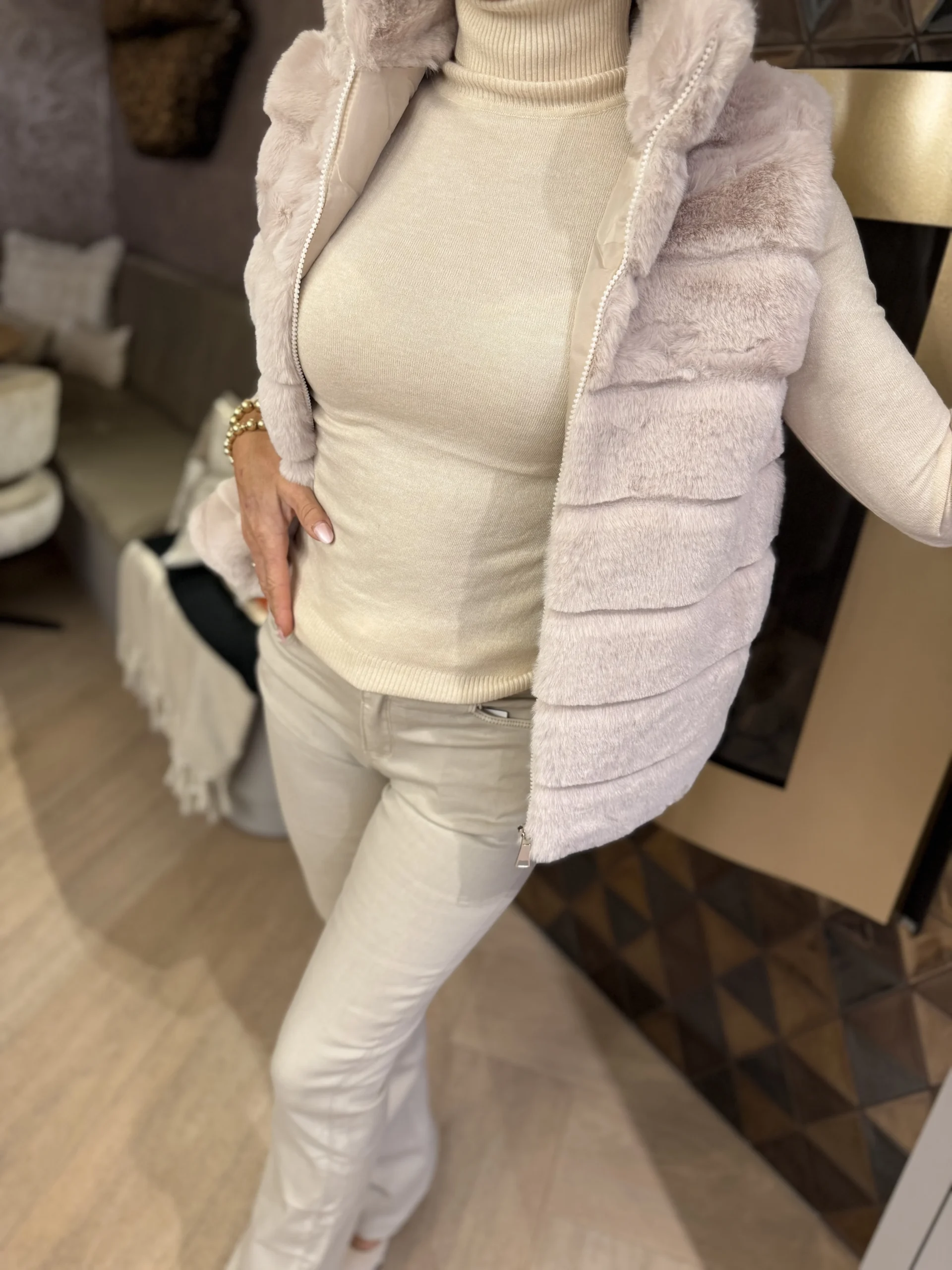 Bodywarmer Bonnie | Beige - Afbeelding 2