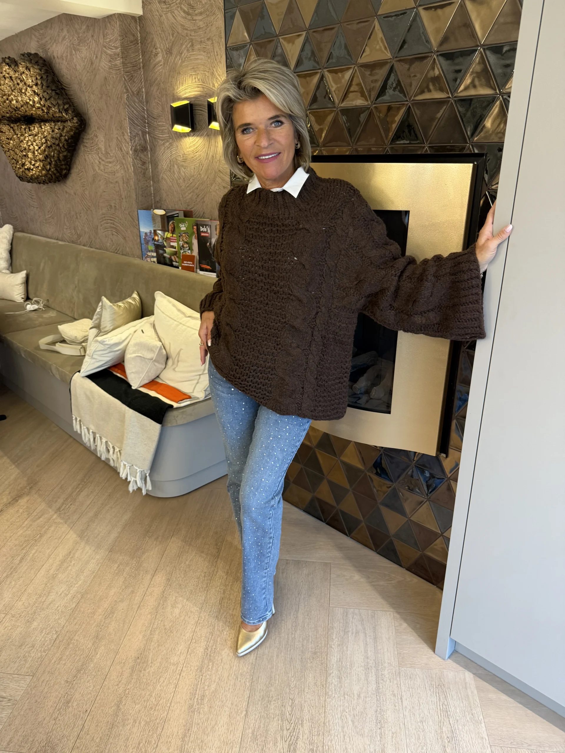 Trui Kabel Pam | Bruin