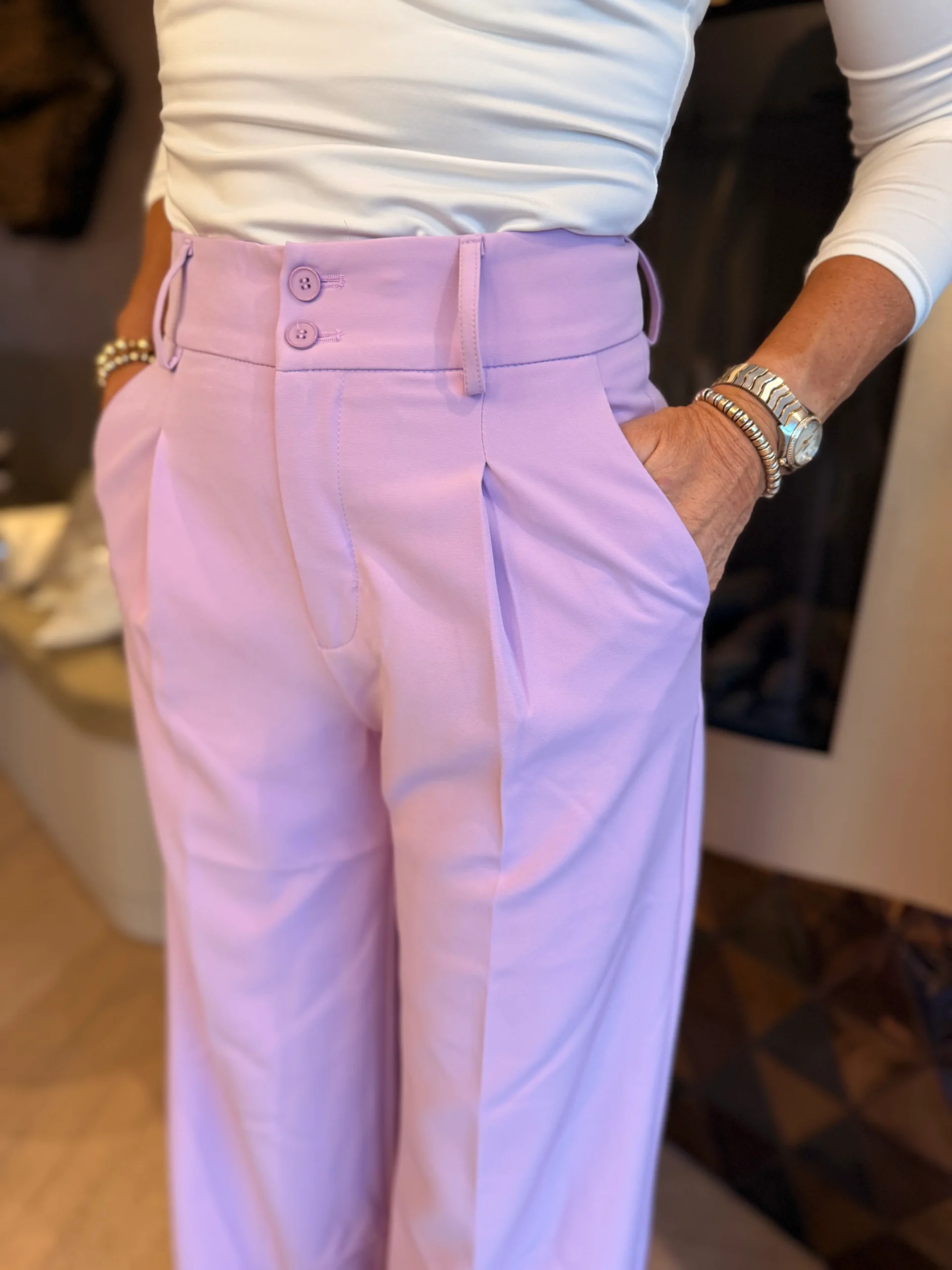 Pantalon Carly | Lila - Afbeelding 2