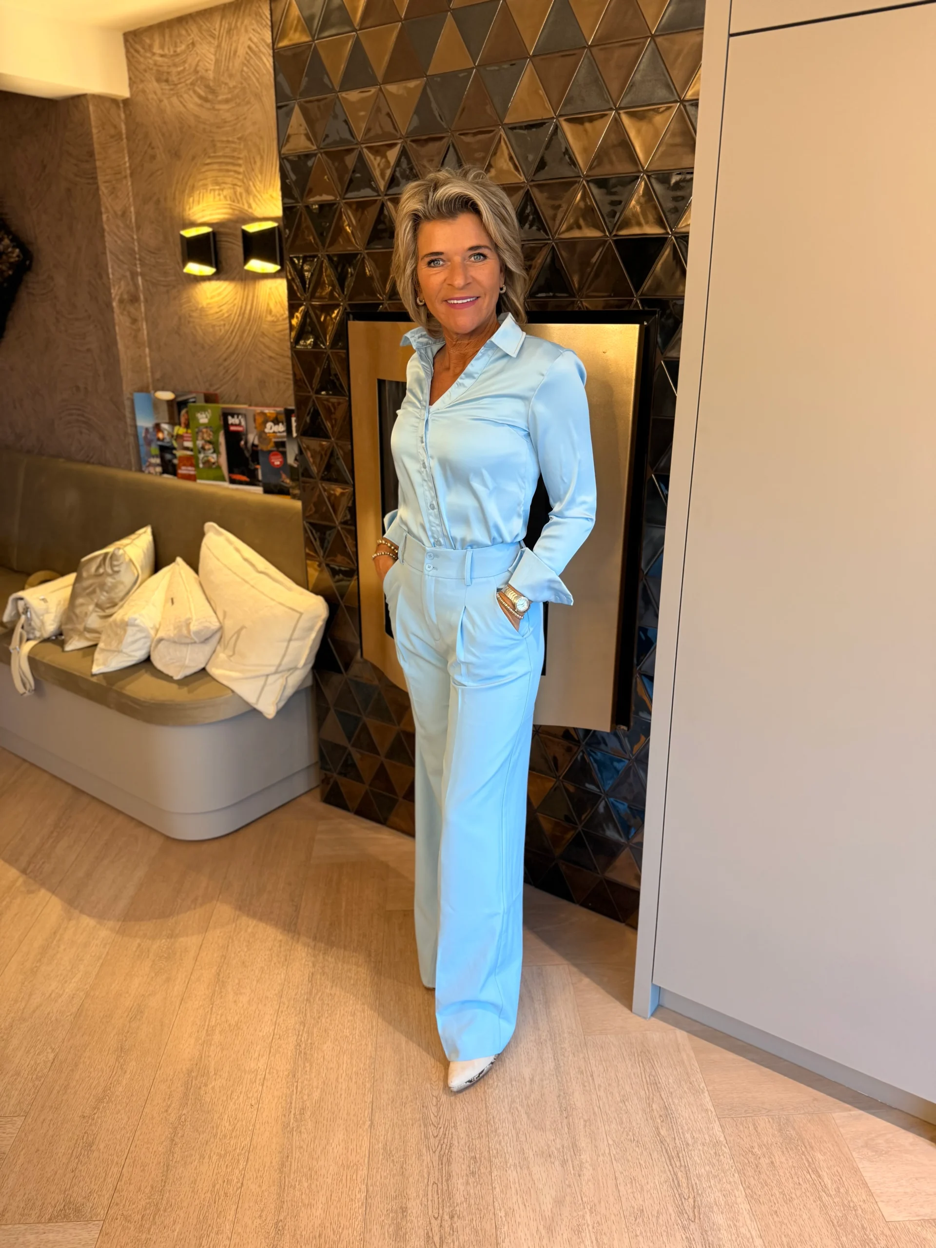 Pantalon Carly | Lichtblauw