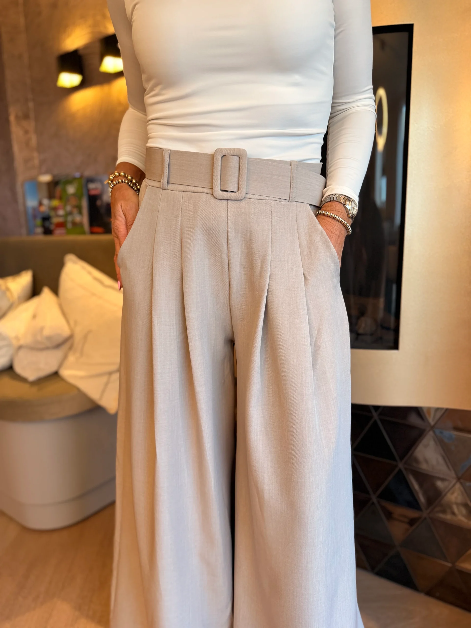 Pantalon Liselot | Taupe - Afbeelding 2