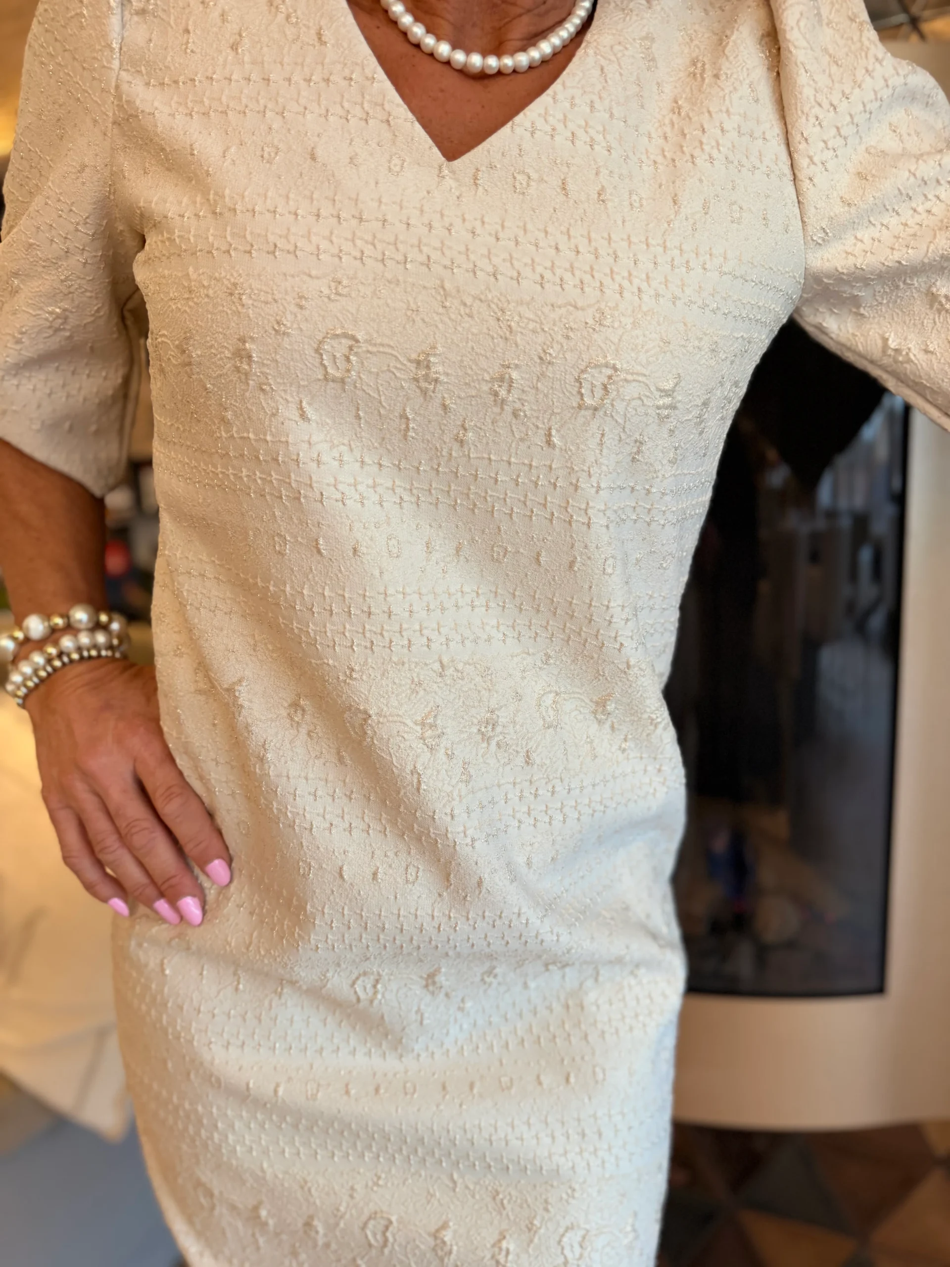 Jurk Olga | Off White - Afbeelding 3