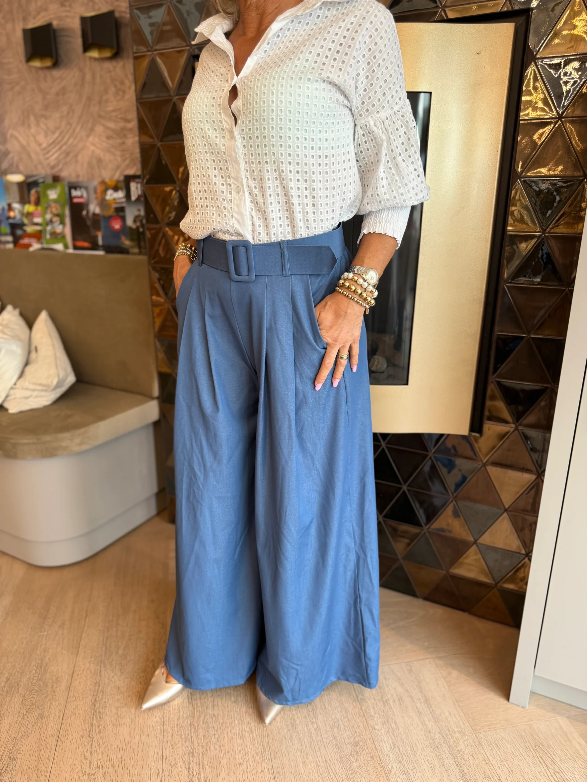 Pantalon Liselot | Denimblauw