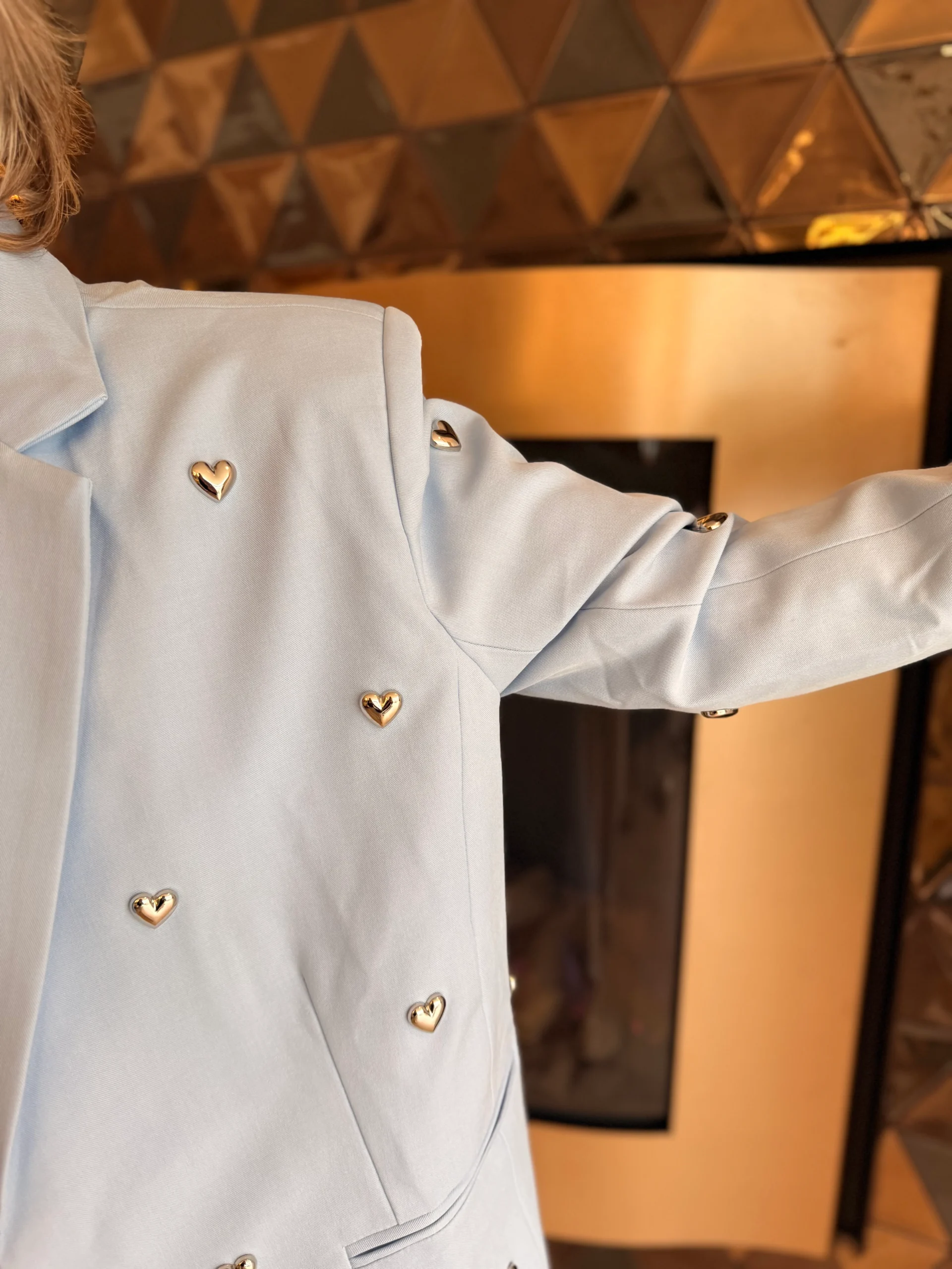 Blazer Hartjes | Blauw - Afbeelding 2