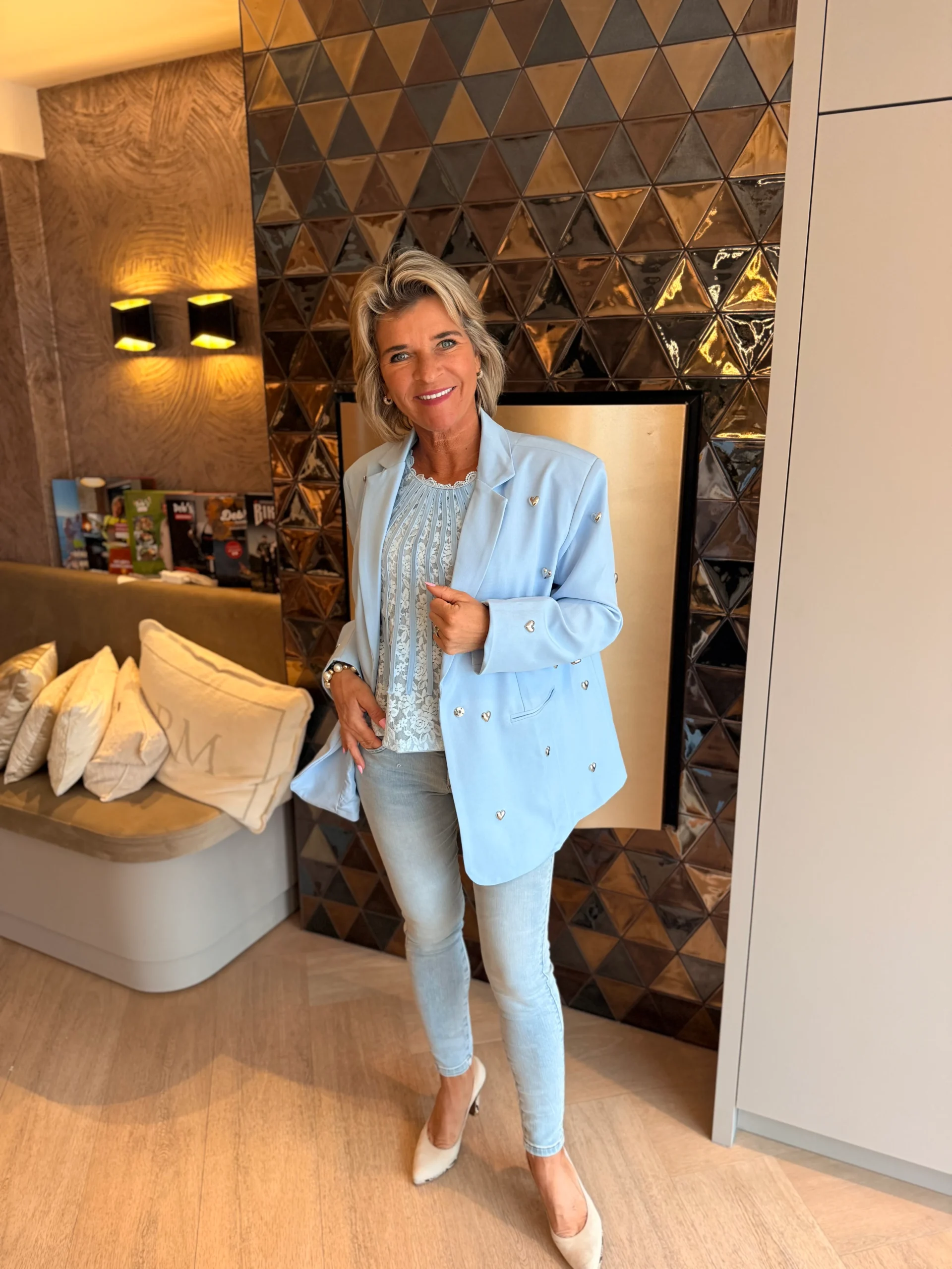 Blazer Hartjes | Blauw