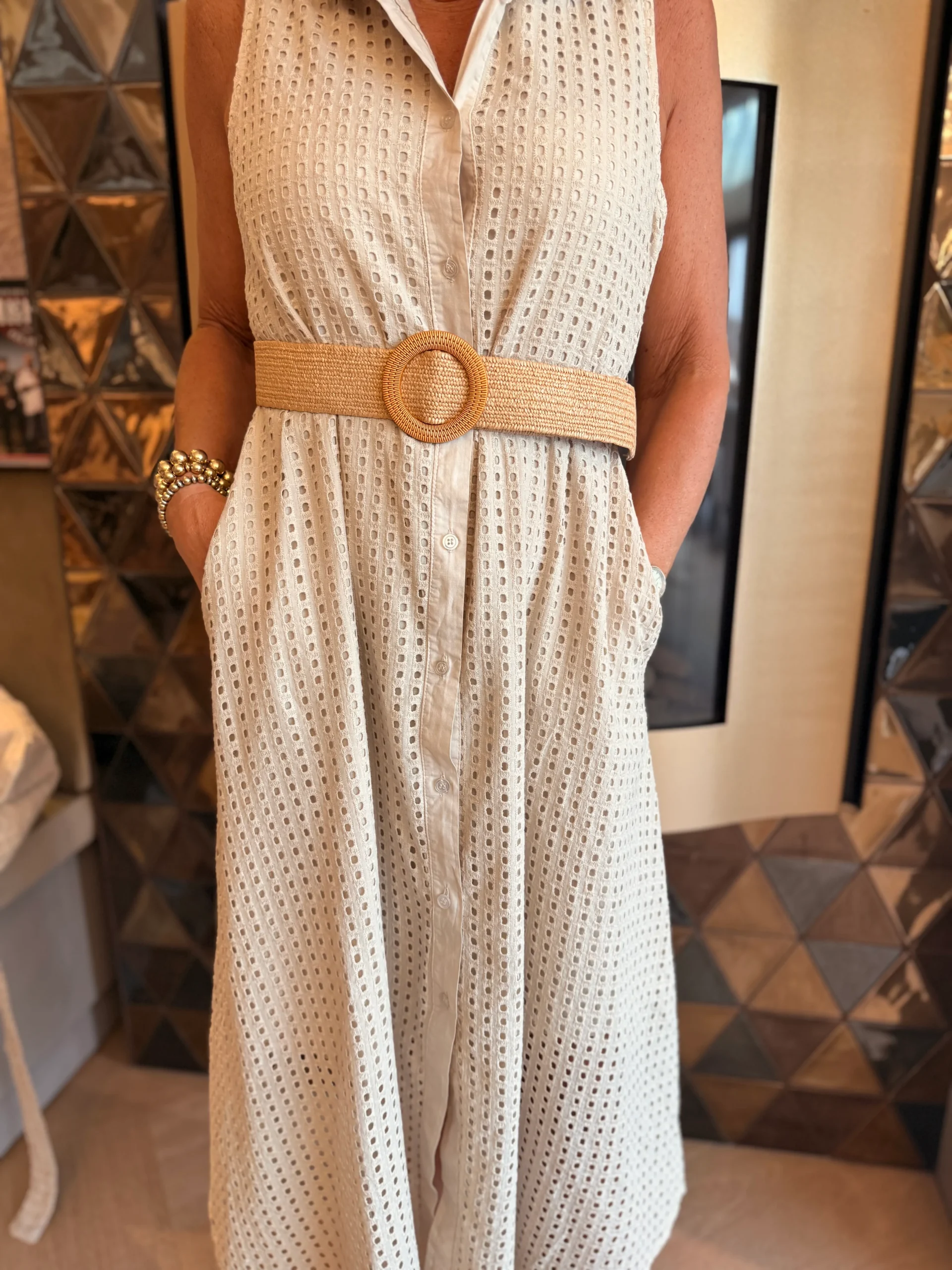 Jurk Carmen | Beige - Afbeelding 2