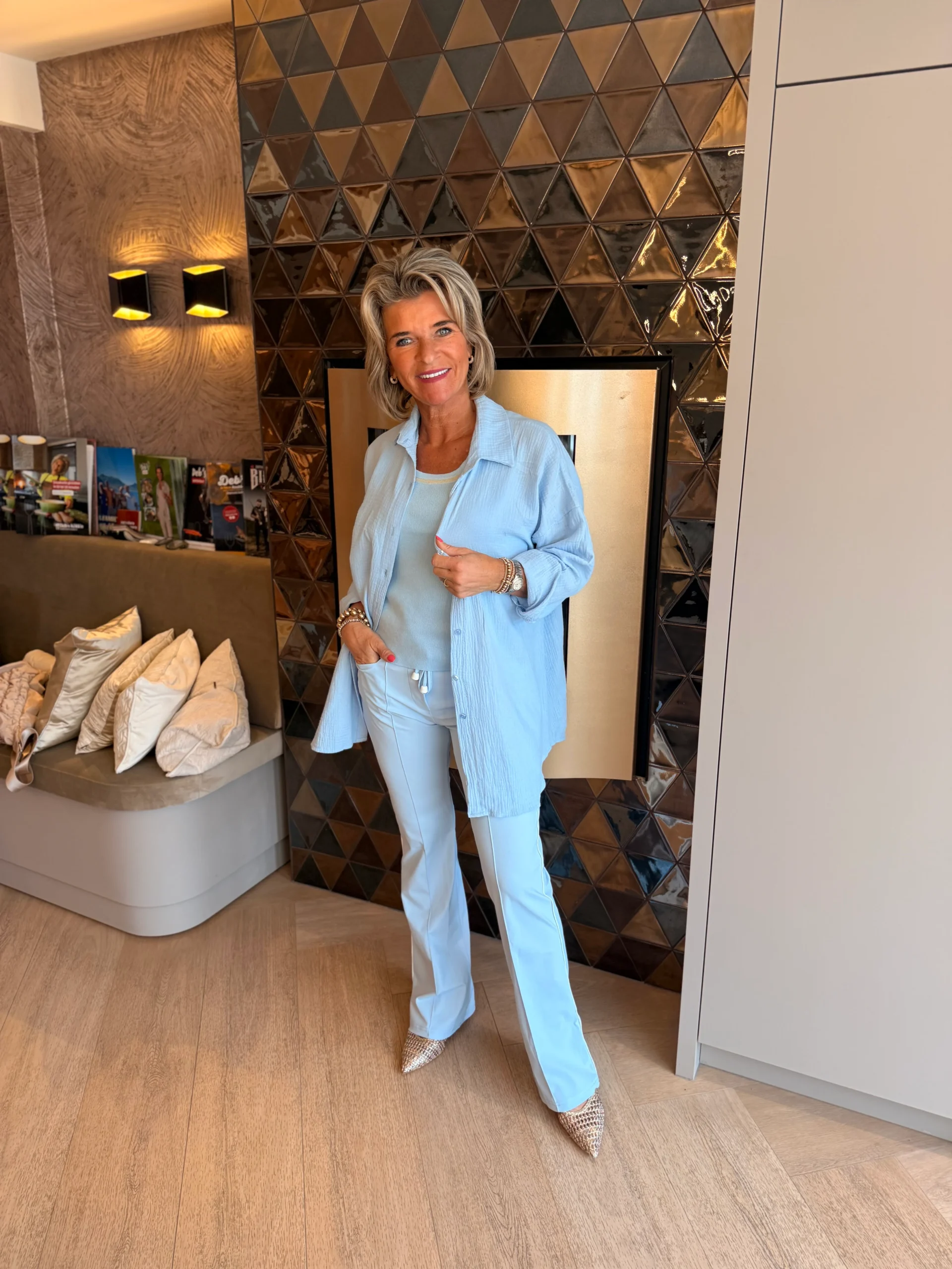 Blouse Eye | Lichtblauw