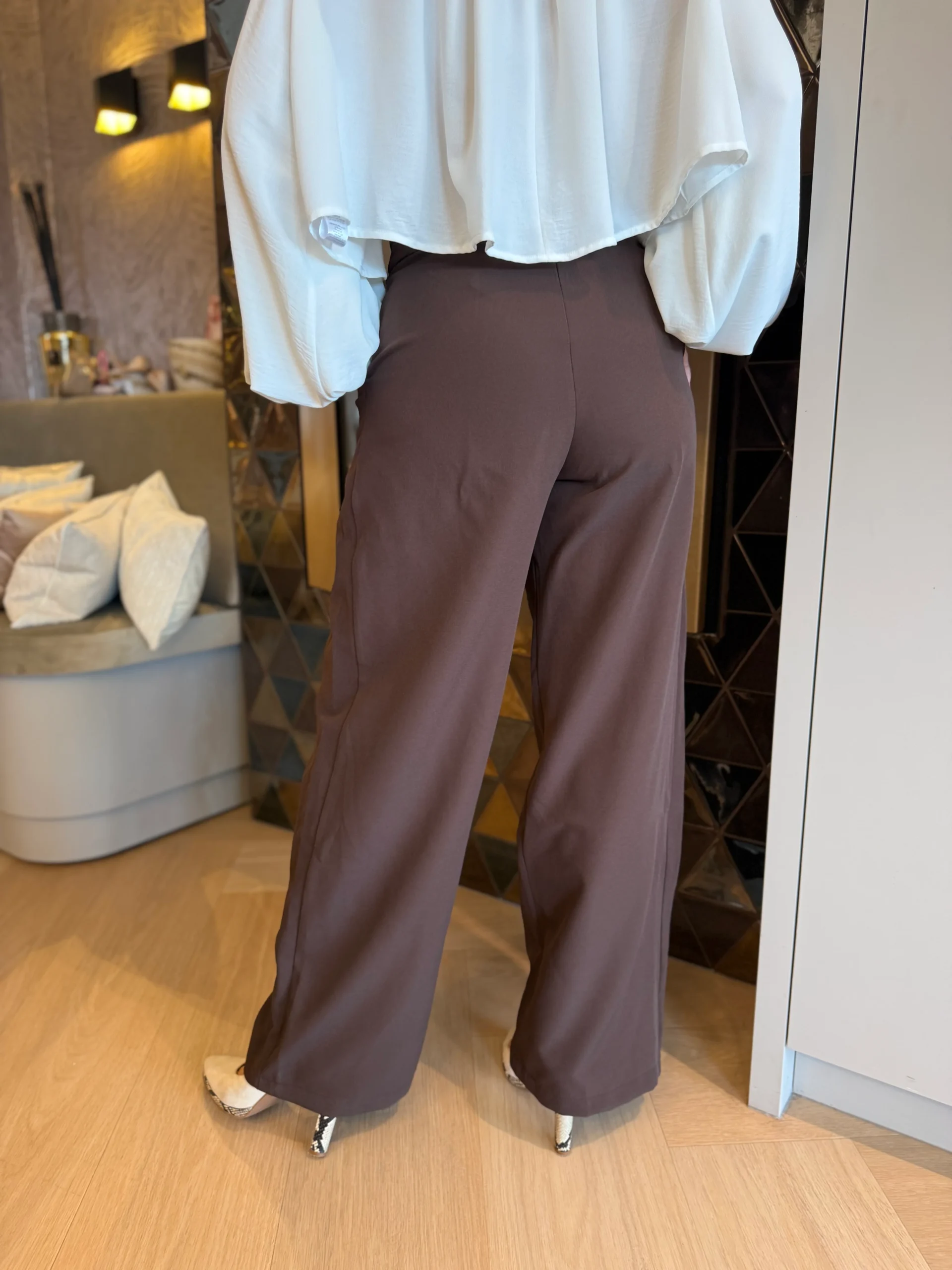 Pantalon Silke | Bruin - Afbeelding 3
