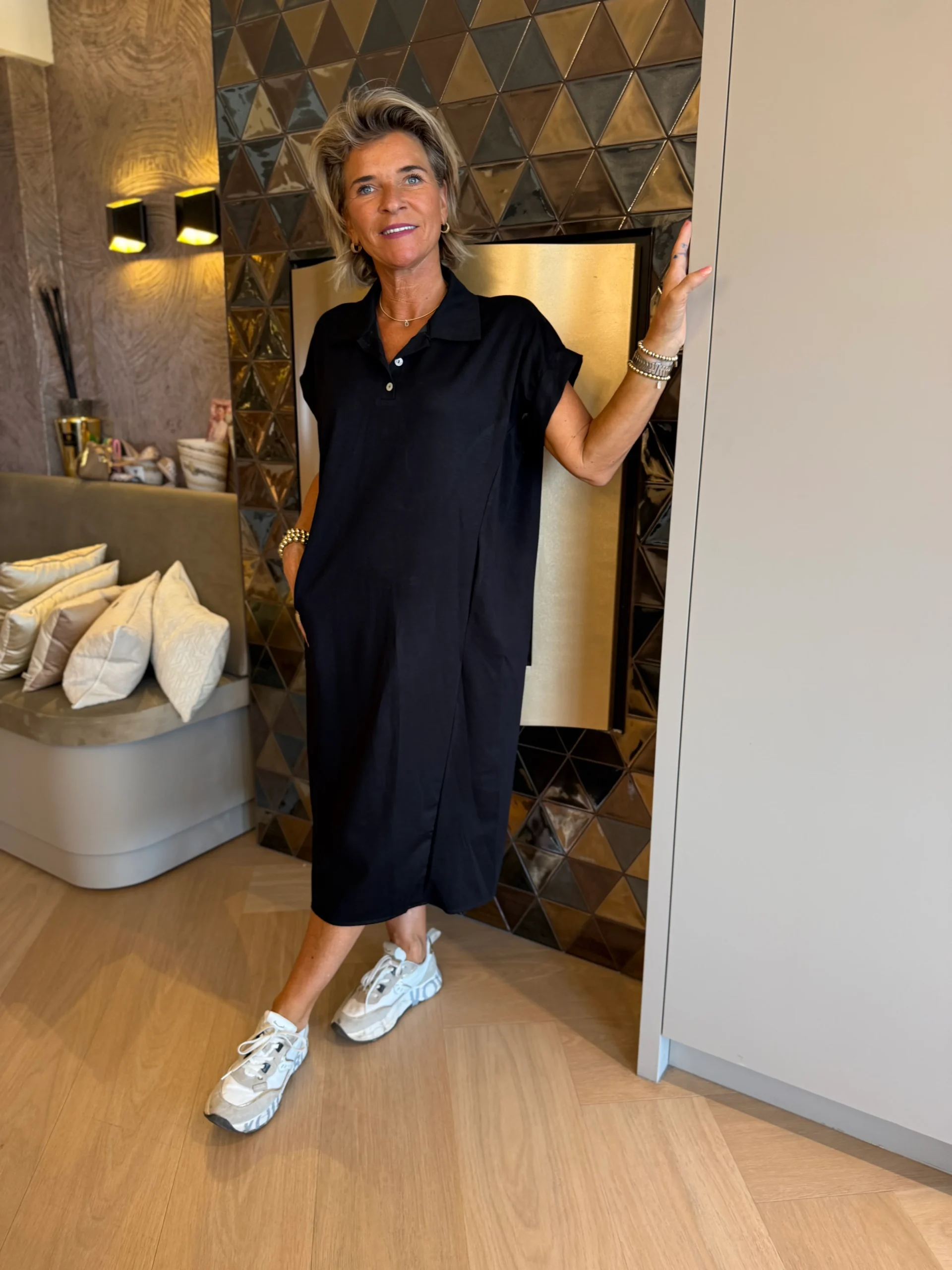 Jurk Miriam | Zwart - Afbeelding 3