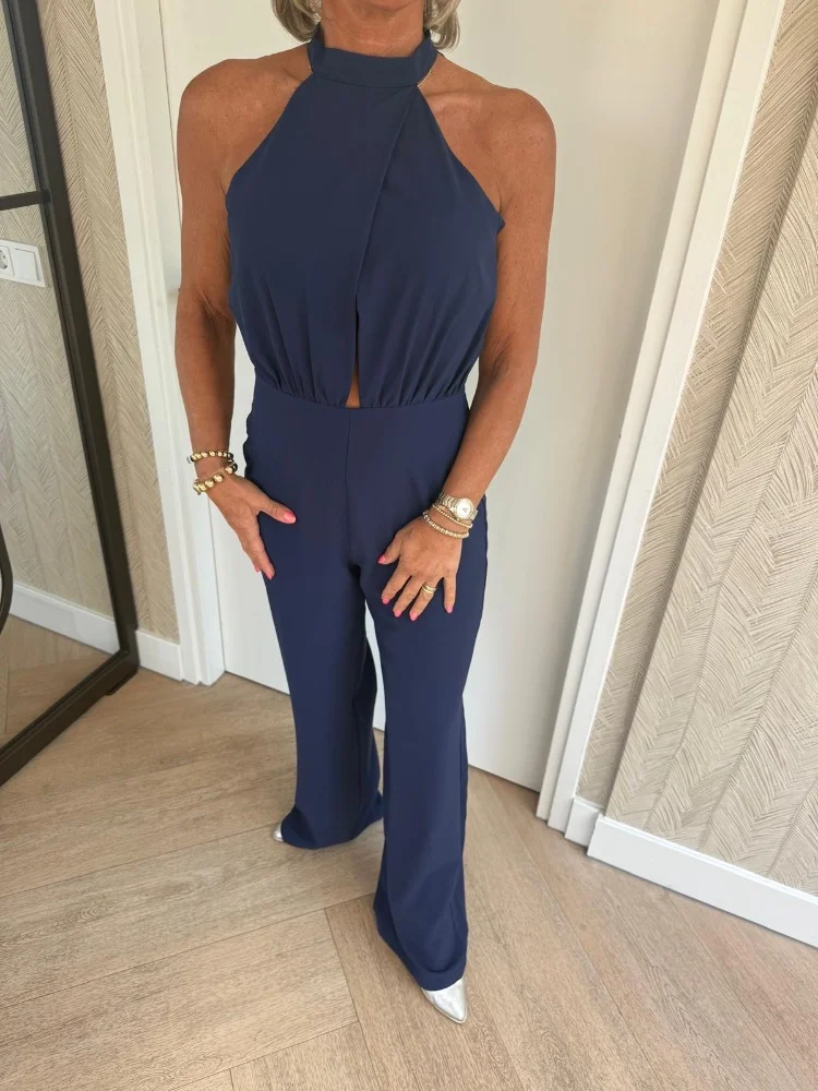 Jumpsuit Annelene | Marineblauw - Afbeelding 2